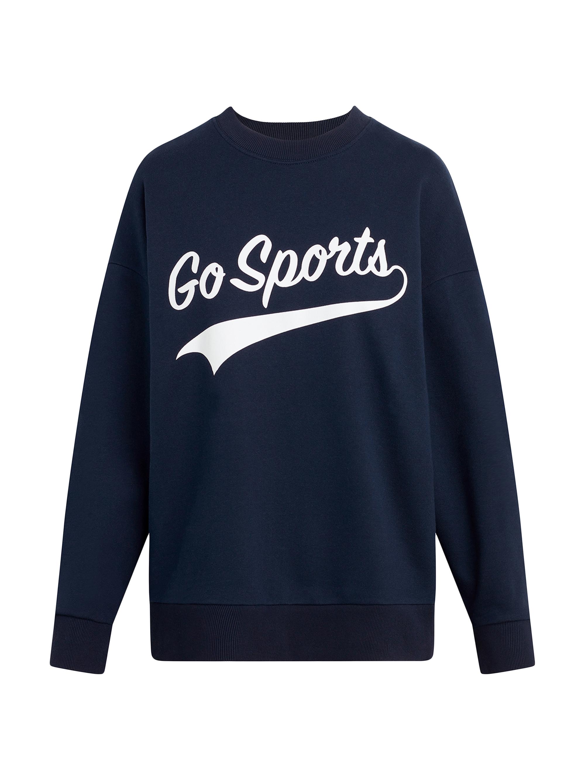 Favorite Daughter Women's Go Sports Cotton-Blend Sweatshirt - Navy