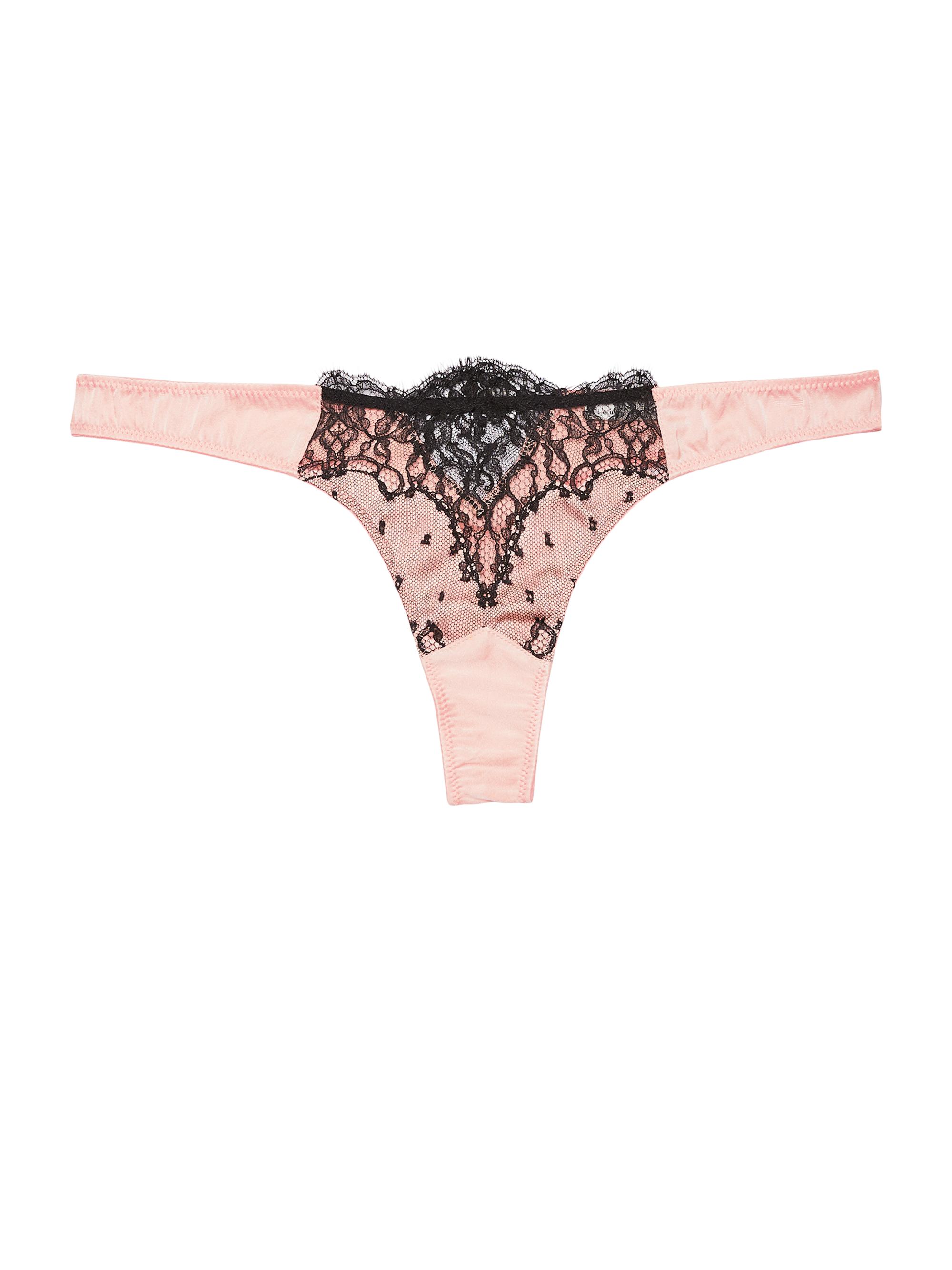 Fleur du Mal Women's Iris Lace Thong - Bleached Apricot