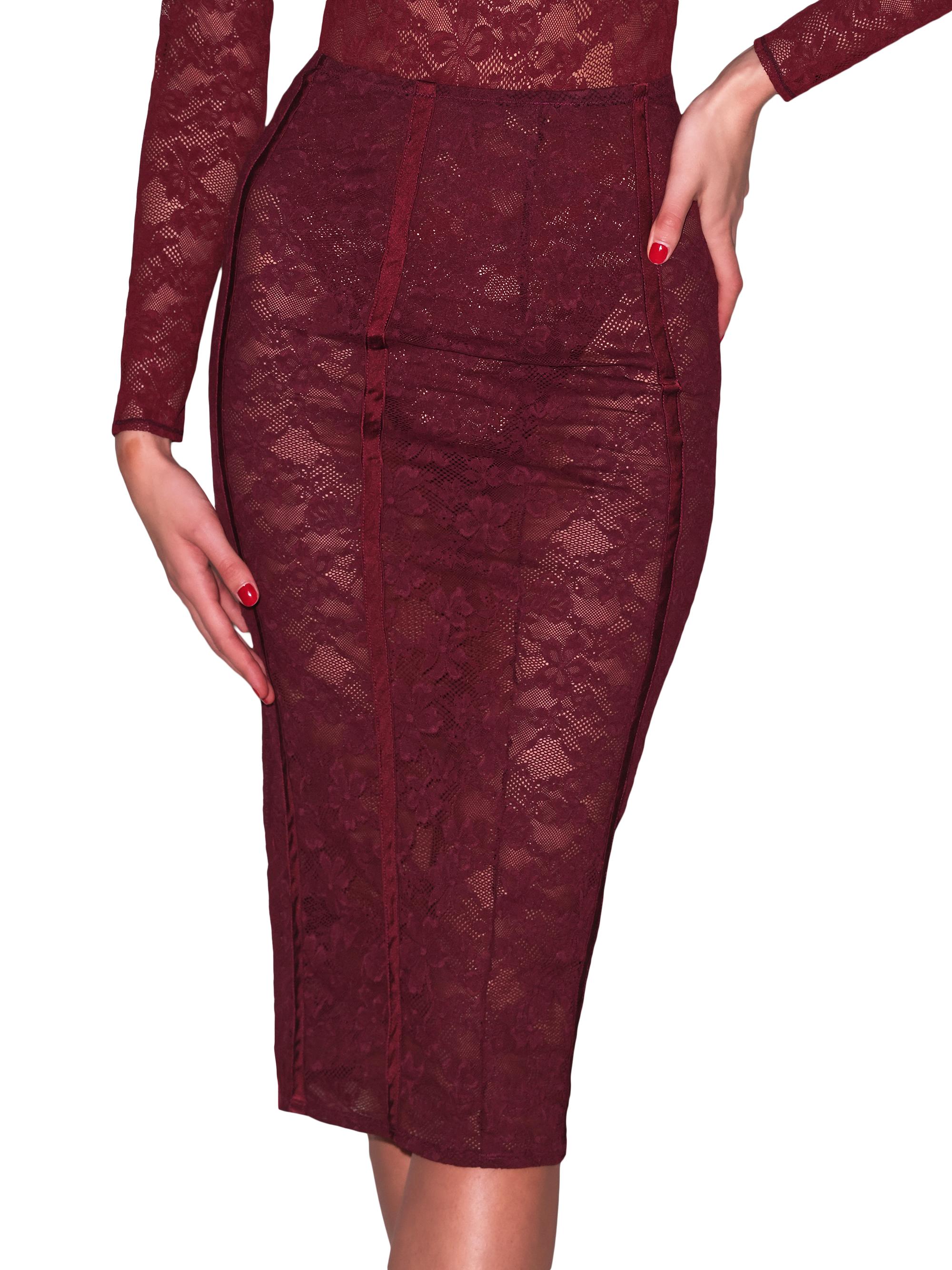 Fleur du Mal Le Stretch Floral Lace Pencil Skirt Saks Fifth Avenue