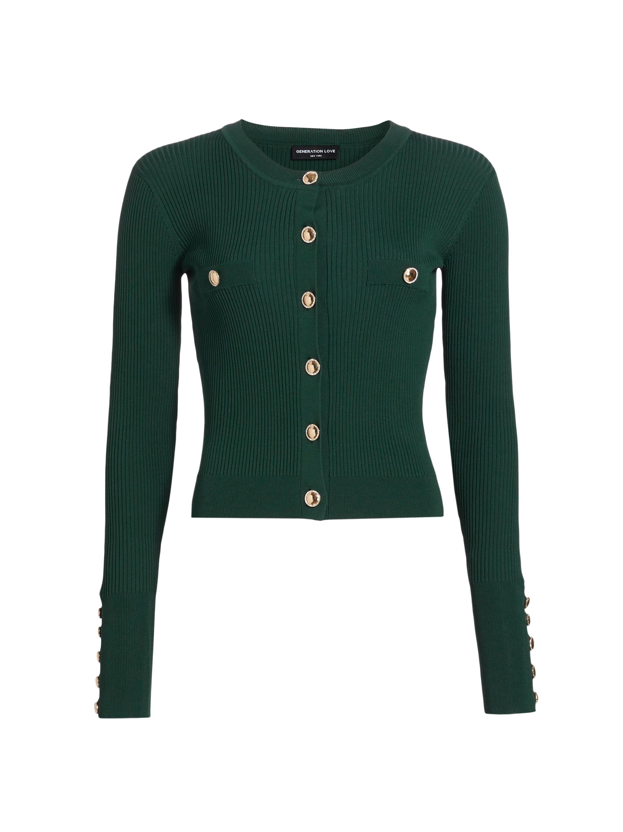 Generation Love Women's Pennie Rib-Knit Cardigan - Light Pink