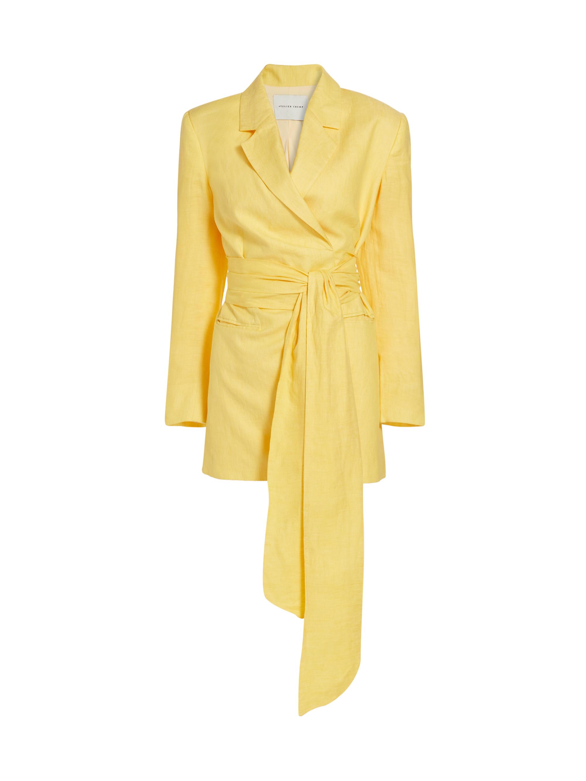 Atelier Crump Women's La Coleccionista Lupe Tie-Waist Blazer - Yellow