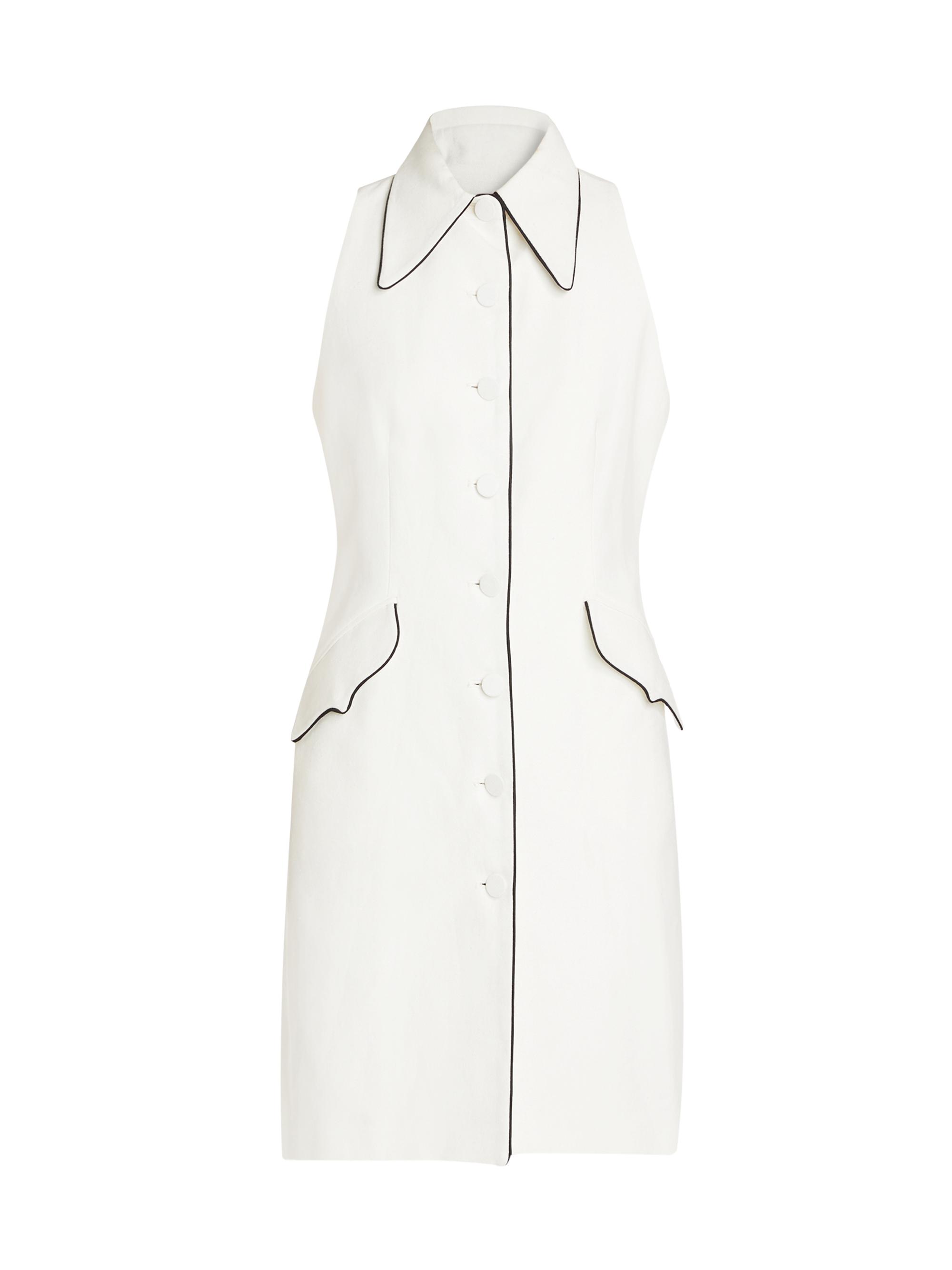 Atelier Crump Women's La Coleccionista Candelaria Cotton-Blend Sleeveless Shirtdress - White