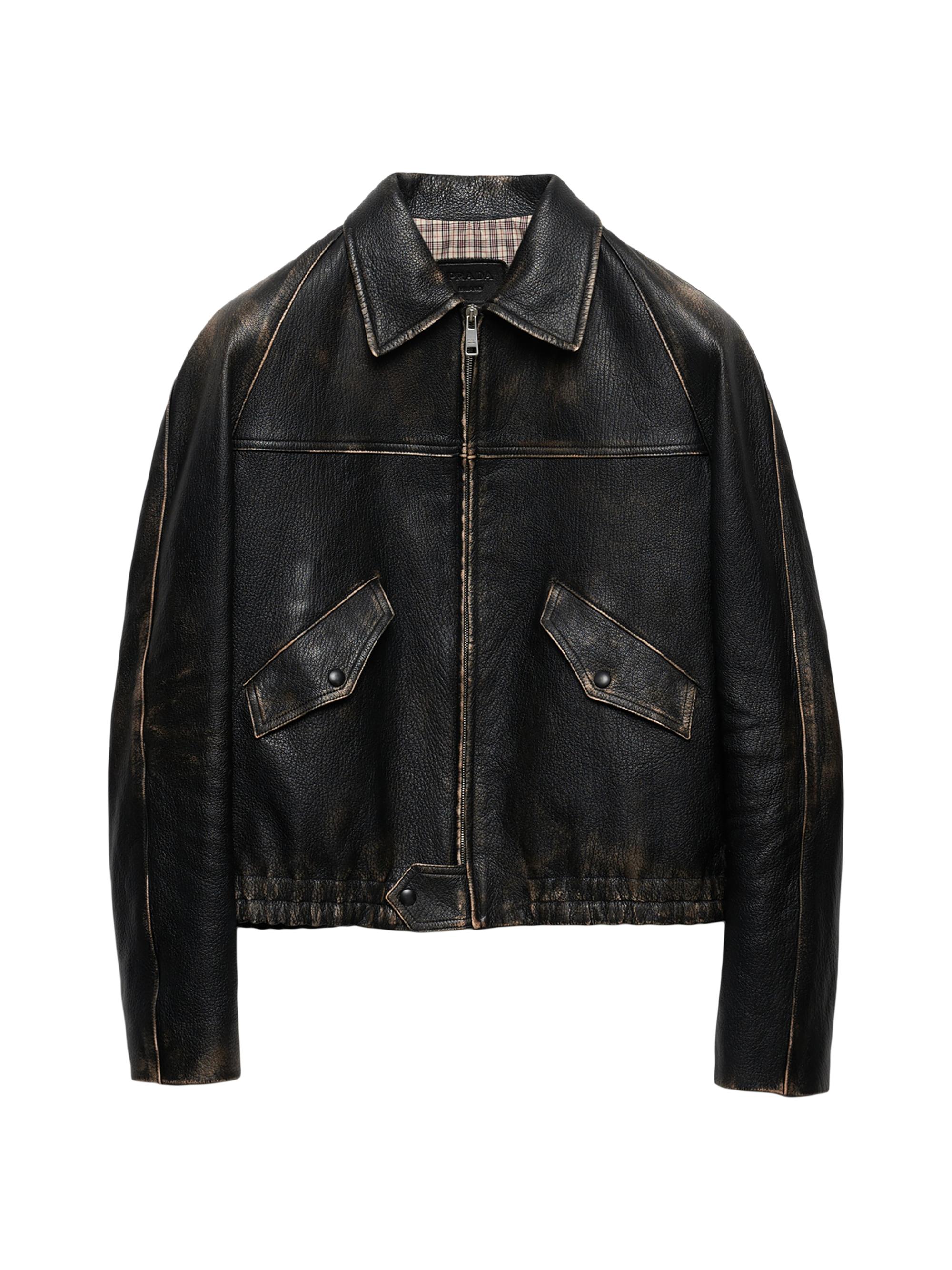 Prada Men's Nappa Leather Jacket - Black