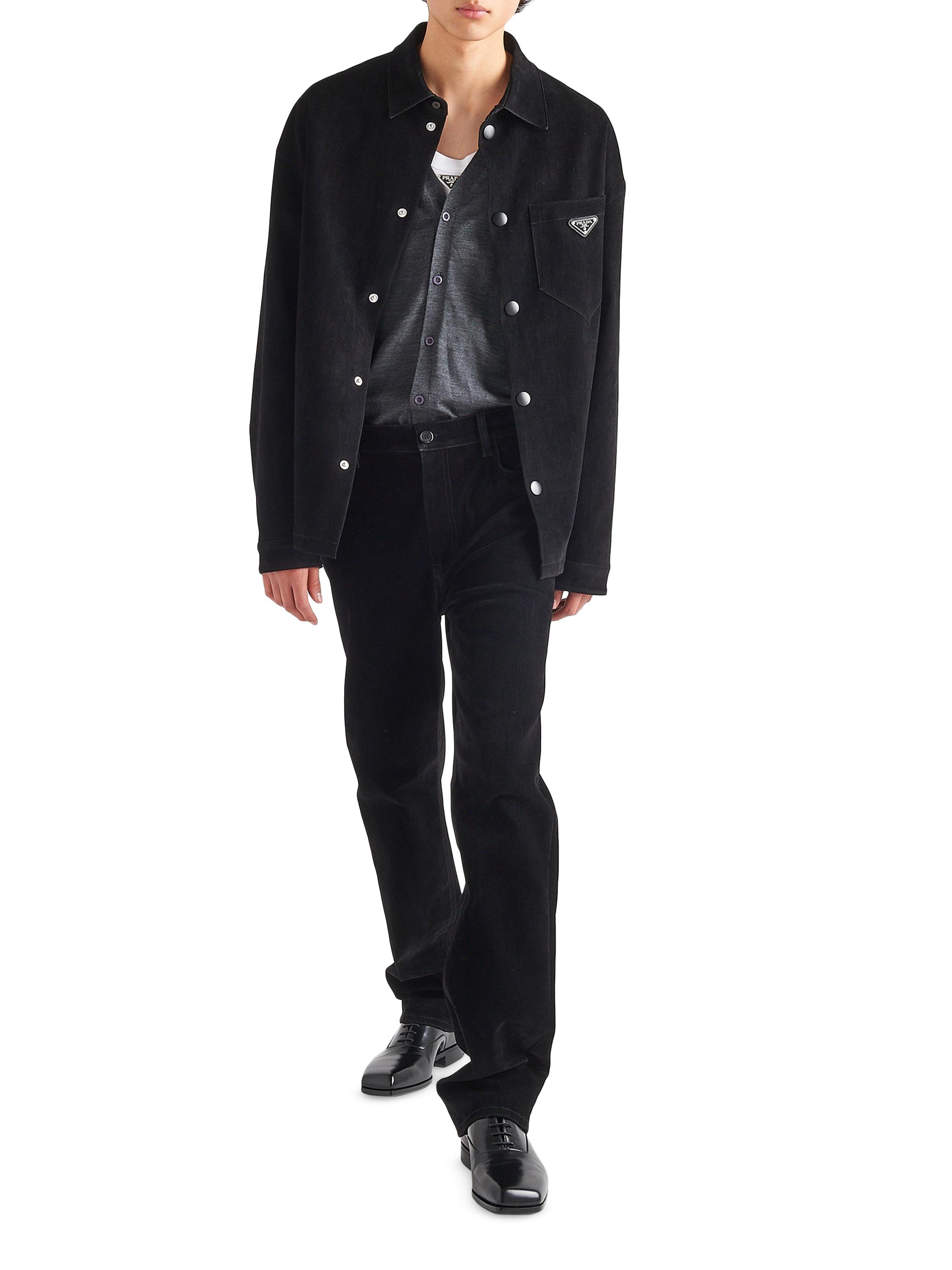 PRADA ベルベット シャツジャケット　ストレッチコットン Prada Stretch Cotton Shirt | Saks Fifth Avenue