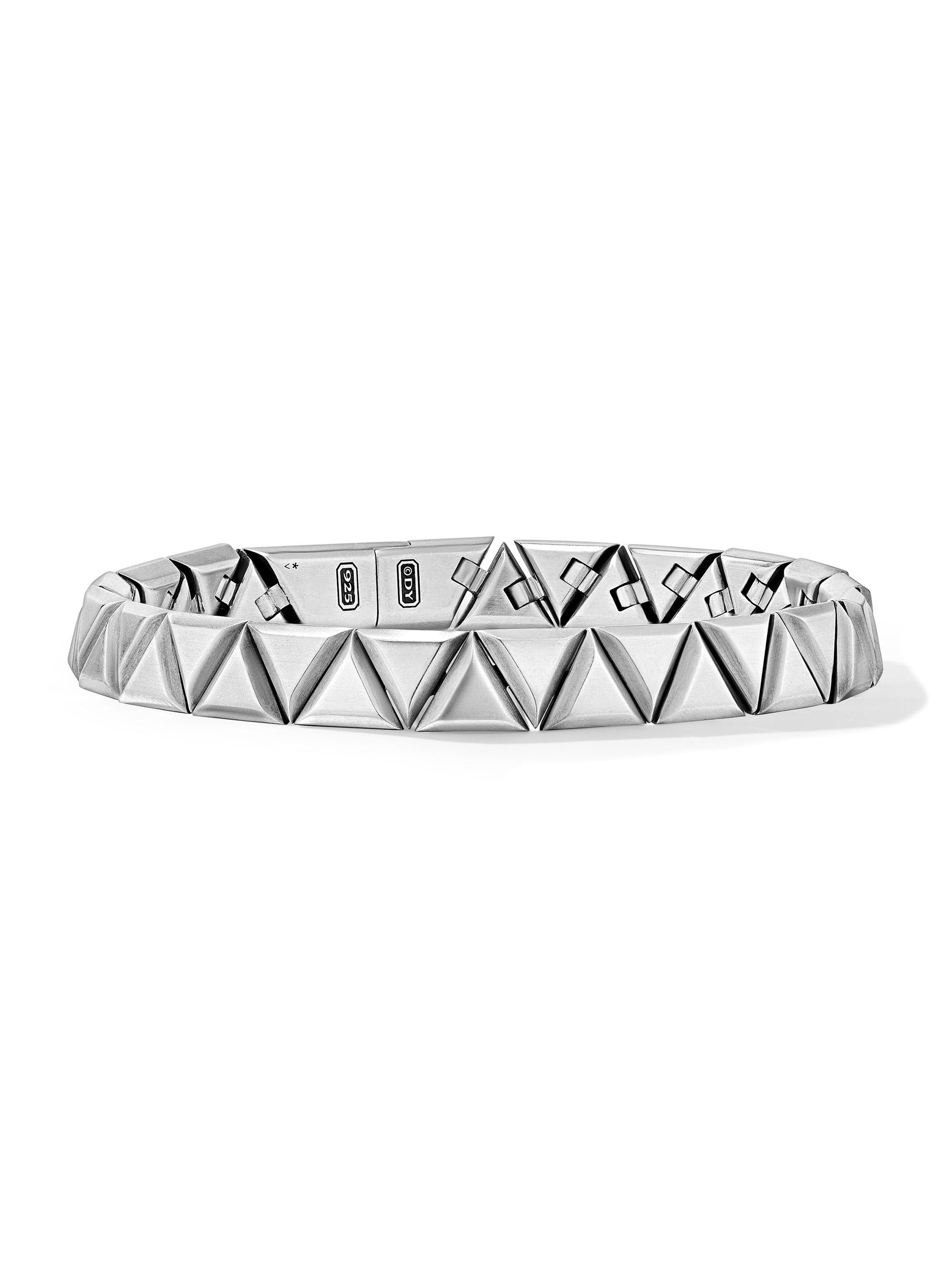 David Yurman Men's Faceted Link Triangle Bracelet in Sterling Silver - Silver