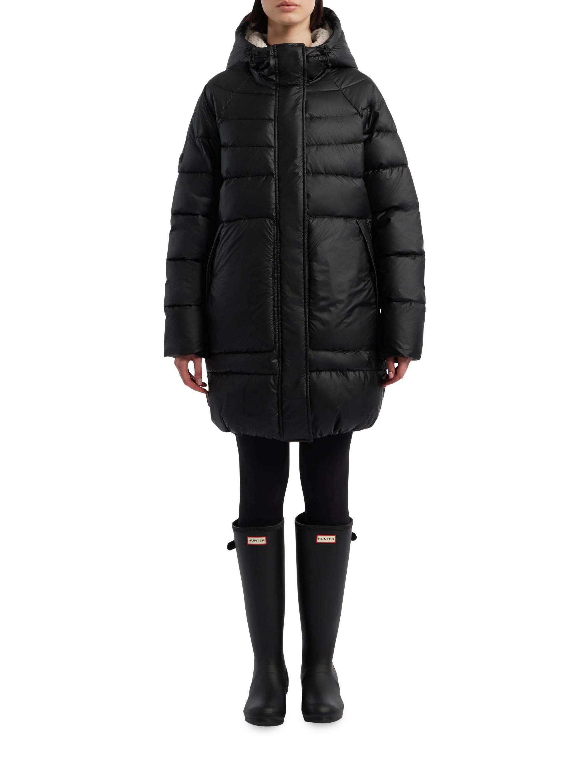Hunter Quilted Hooded Zip-Front Puffer Coat | Saks Fifth Avenue