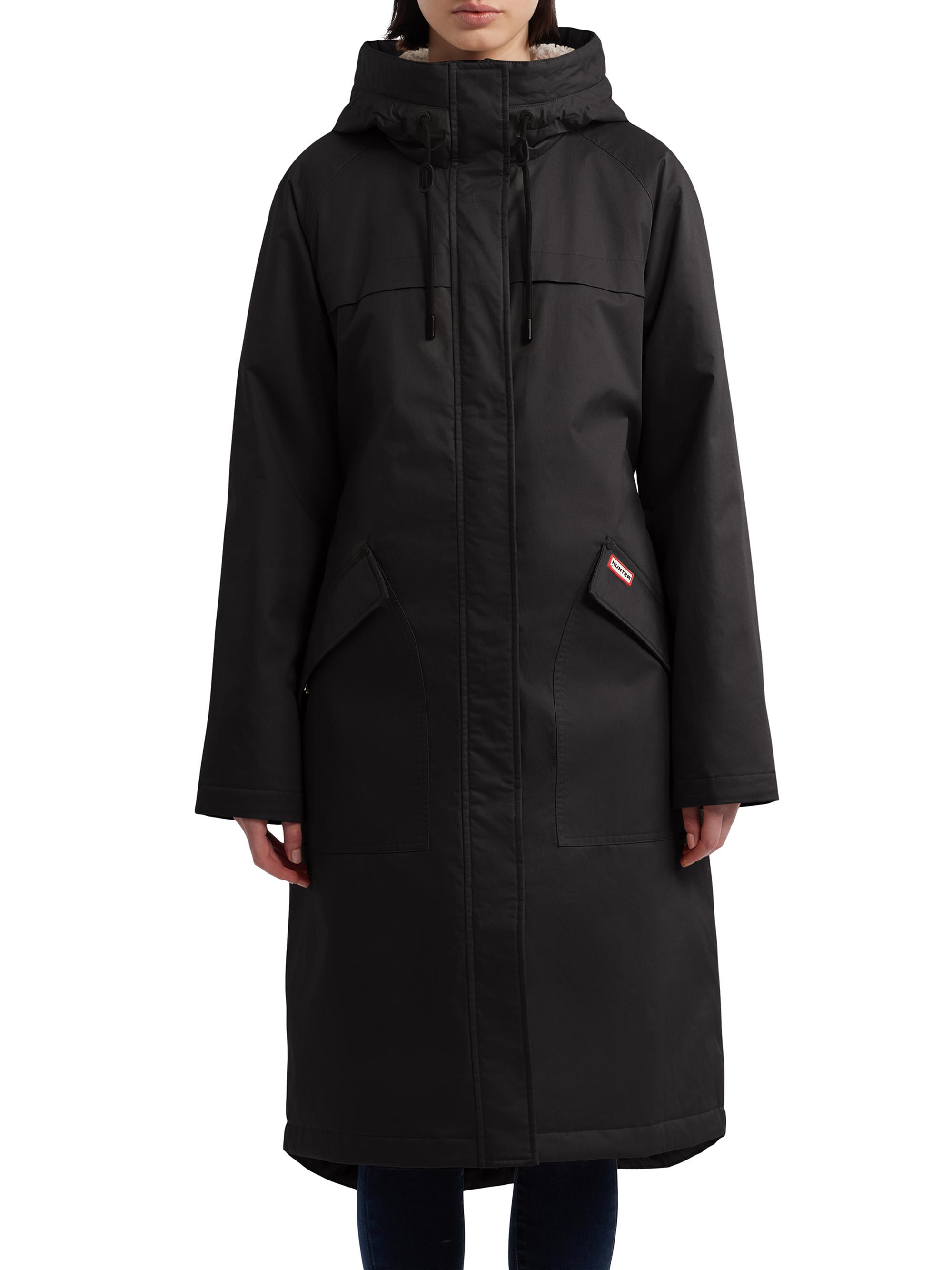 Hunter Women's Jane Cotton Padded Hooded Coat - Black