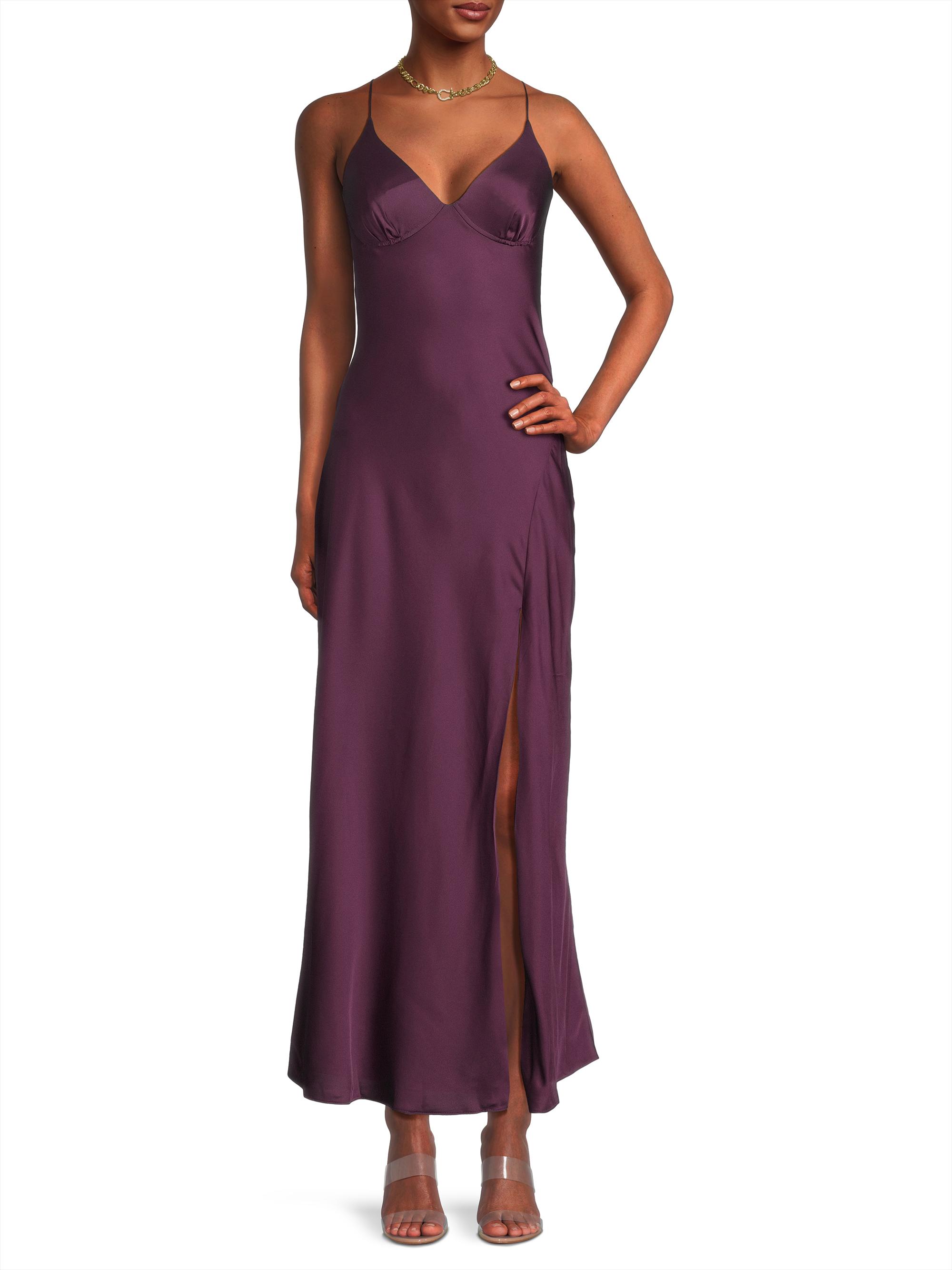 Hutch Women's Emaline Satin Maxi Dress - Black Berry