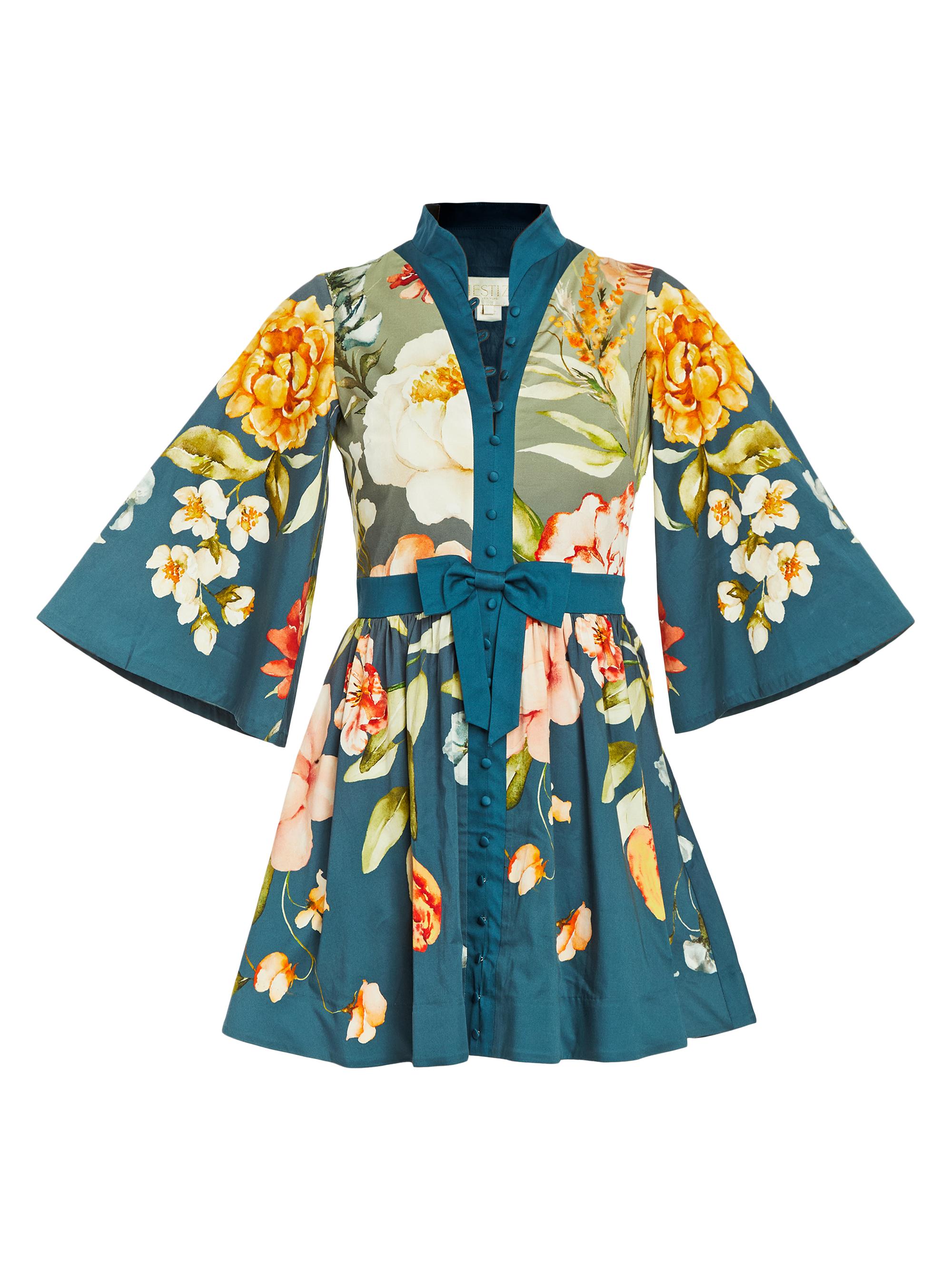 Mestiza New York Women's Carmen Printed Tie-Waist Minidress - Navy Ombre