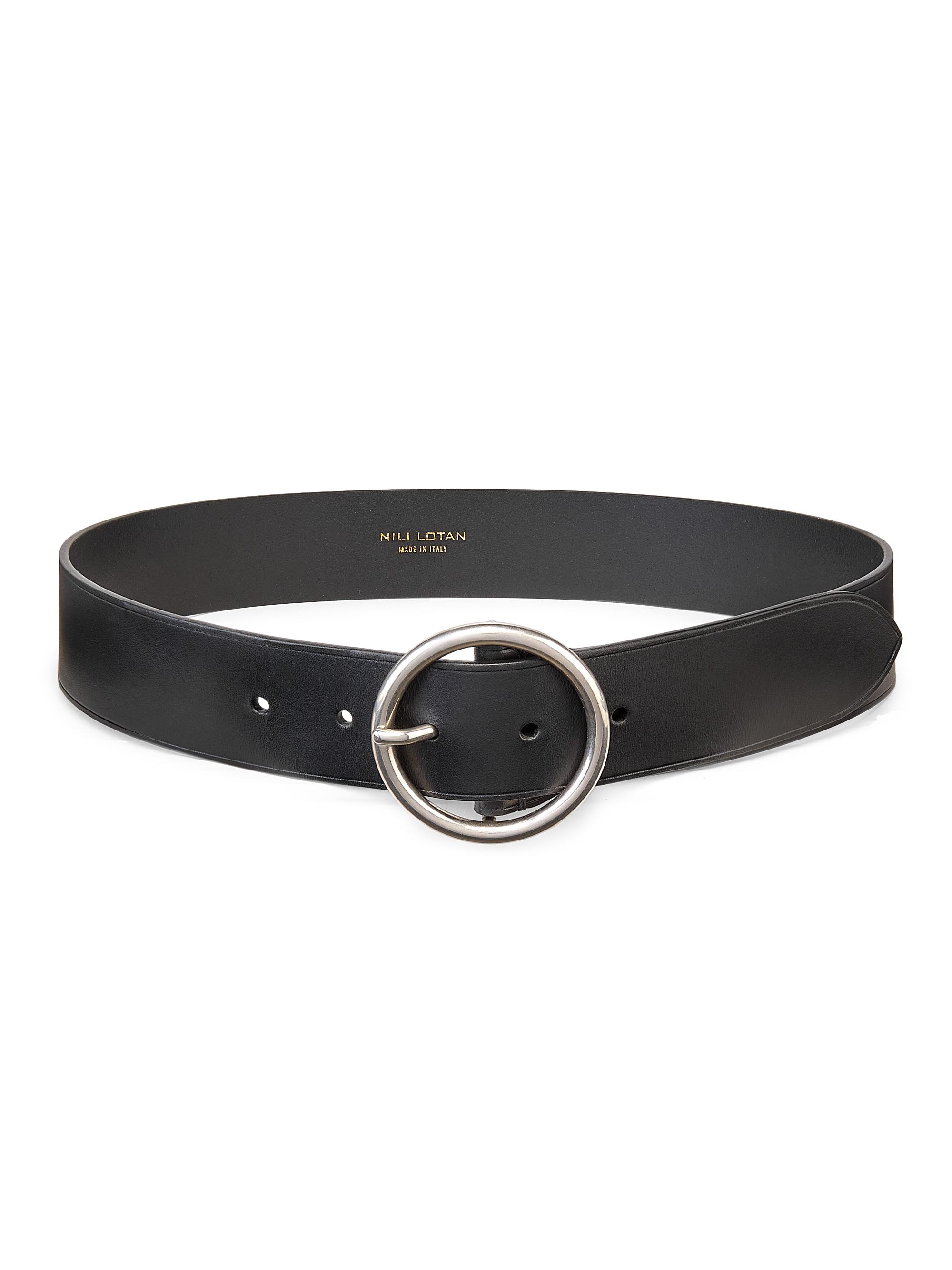 Loewe Black/Brown Leather Belt w/Silver Logo Buckle. Purchased at Saks. LOEWE Anagram Reversible Leather Belt | Saks Fifth Avenue main image 4