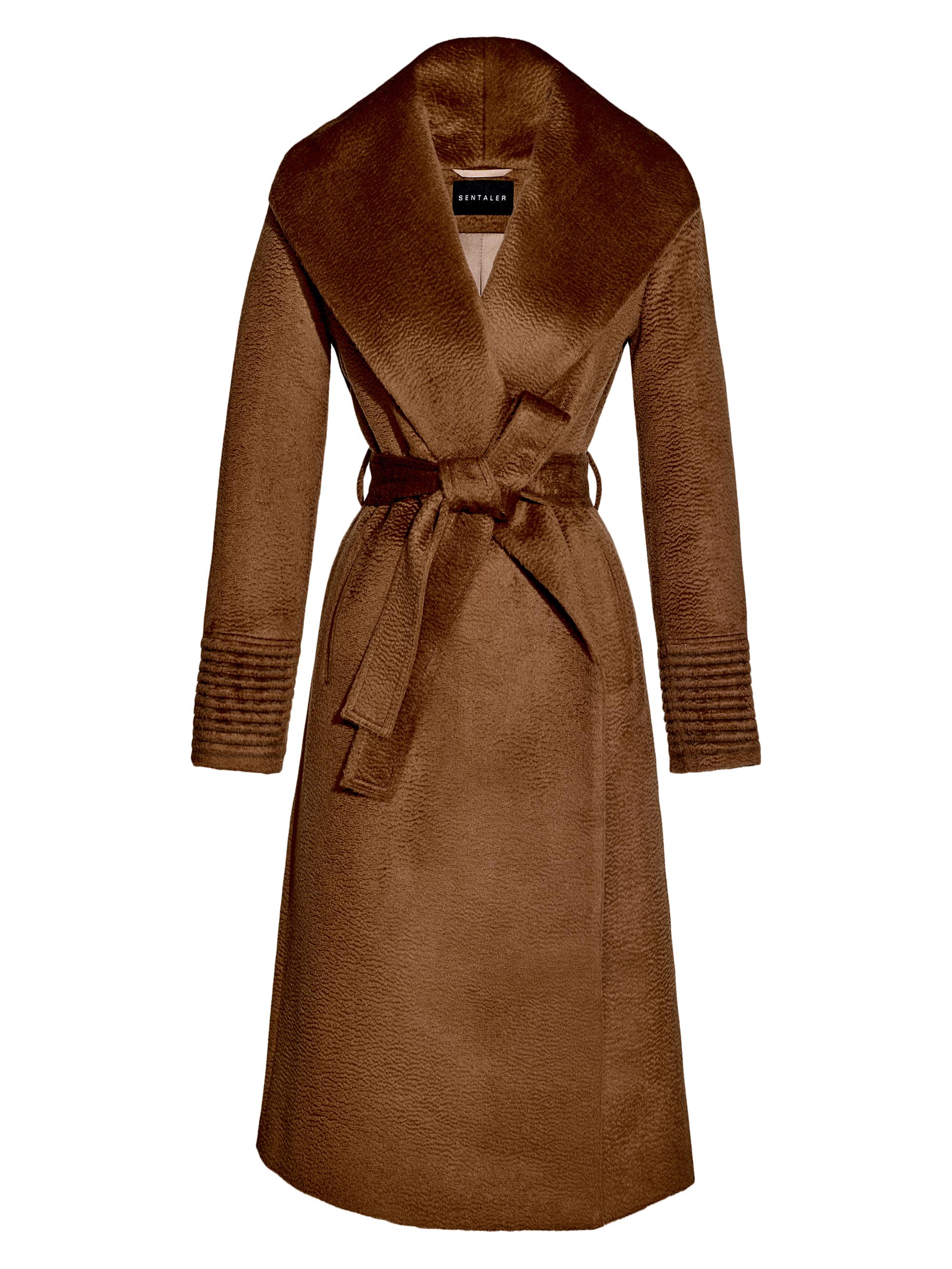 Sentaler Women's Suri Alpaca-Wool Belted Coat - Caramel
