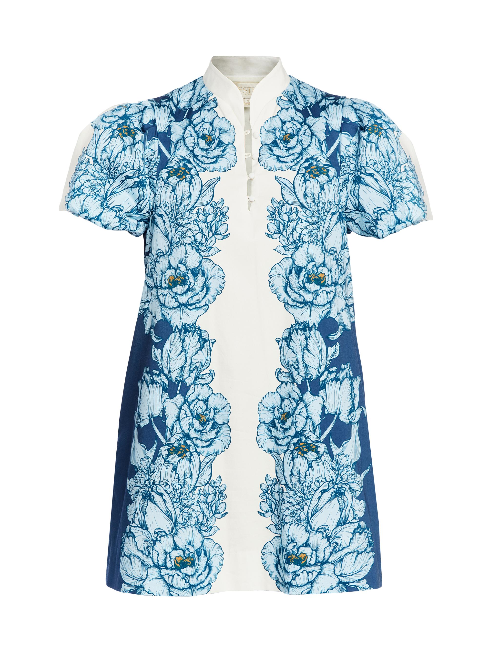 Mestiza New York Women's Elliana Floral Linen-Cotton Minidress - Blue Navy