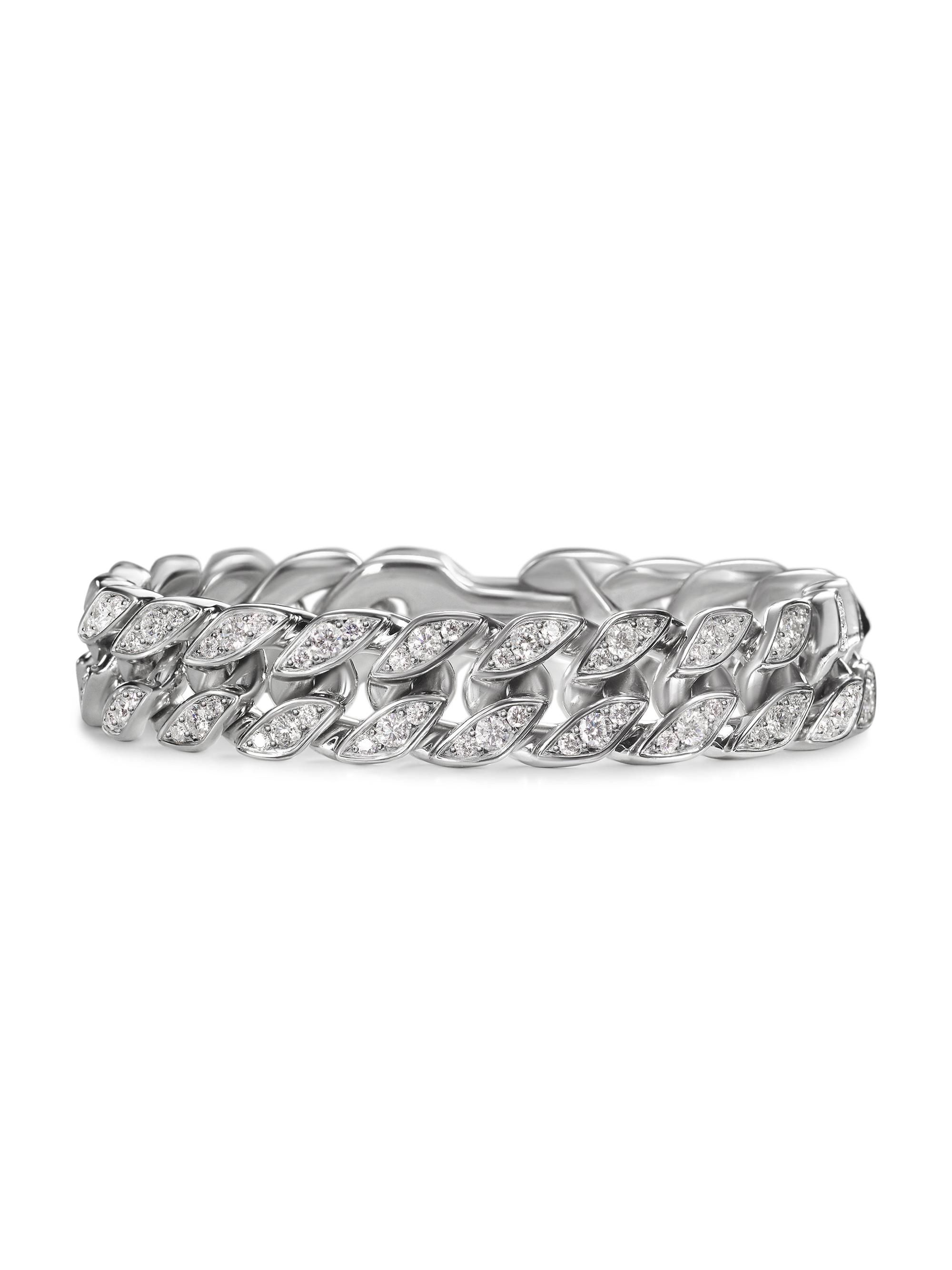 David Yurman Men's Curb Chain Bracelet in Platinum - Silver