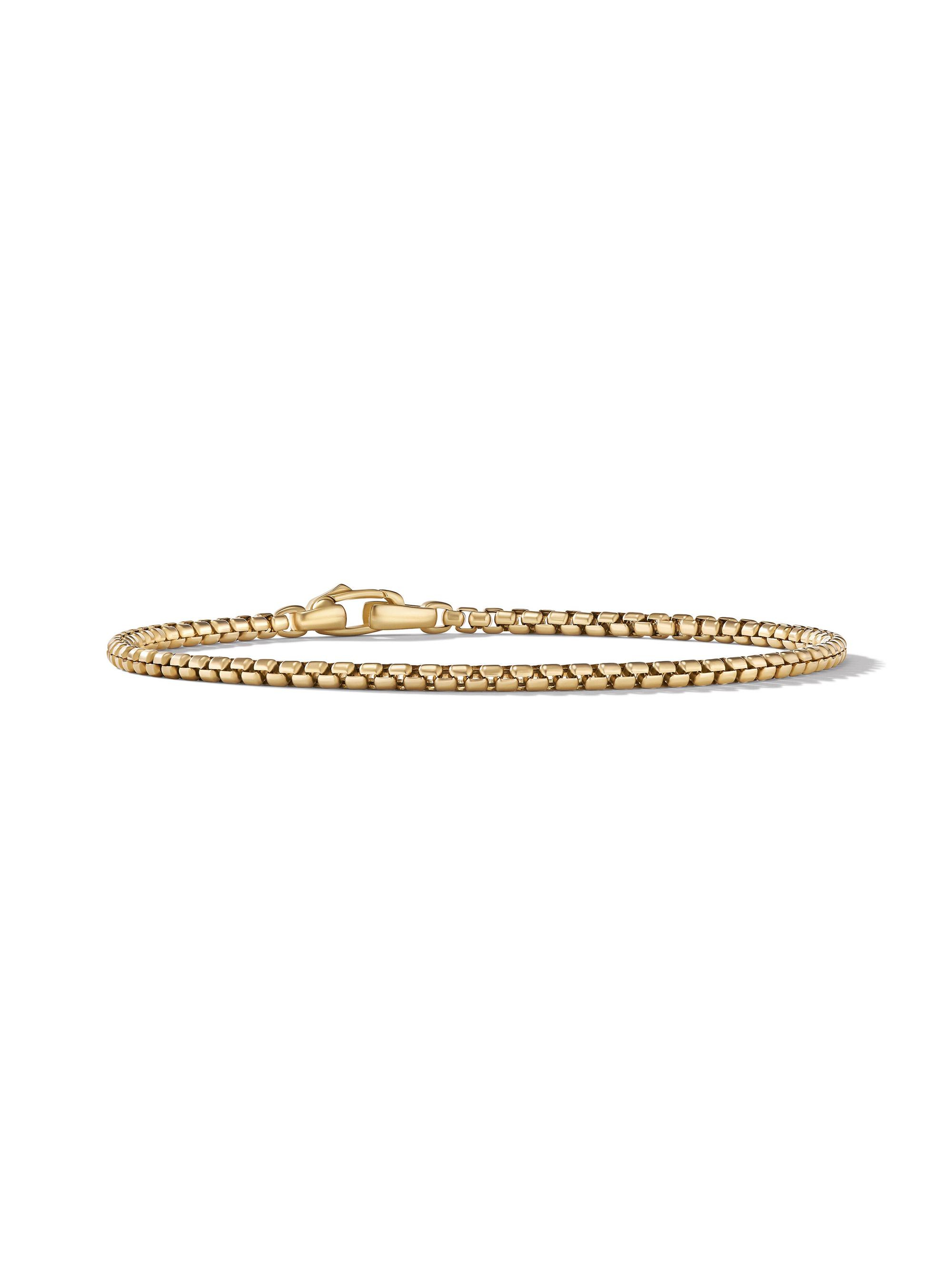 David Yurman Men's Box Chain Bracelet in 18K Yellow Gold, 2.7MM - Gold