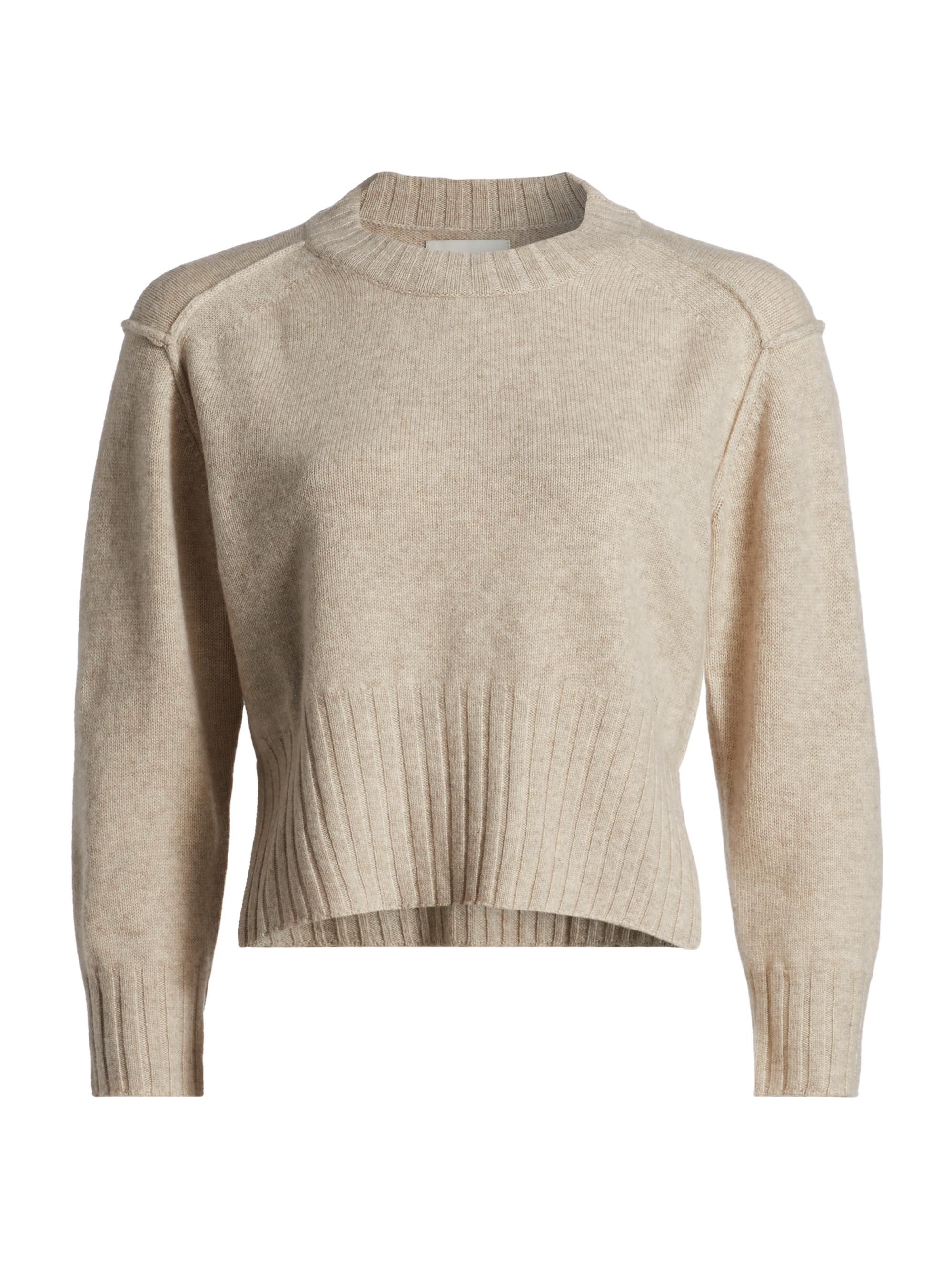 Loulou Studio Women's Shrunken Cashmere Sweater - Beige Melange