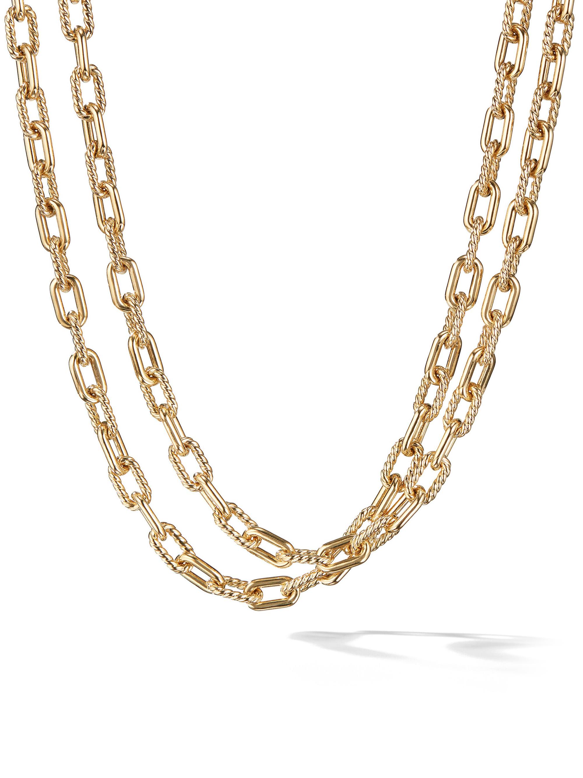 Oradina 18K Yellow Solid Gold Venice Link Necklace | Saks Fifth Avenue