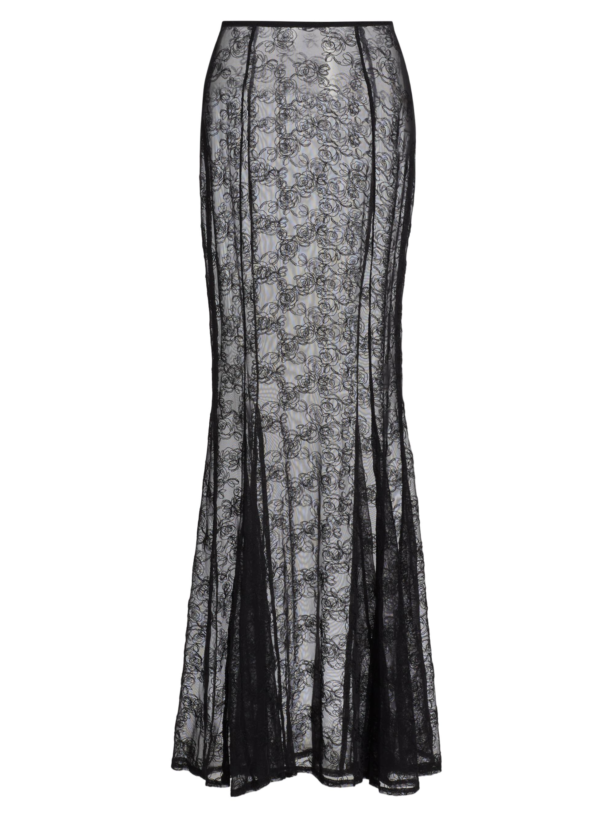 Kiki de Montparnasse Women's La Rose Lace Maxi Skirt - Black