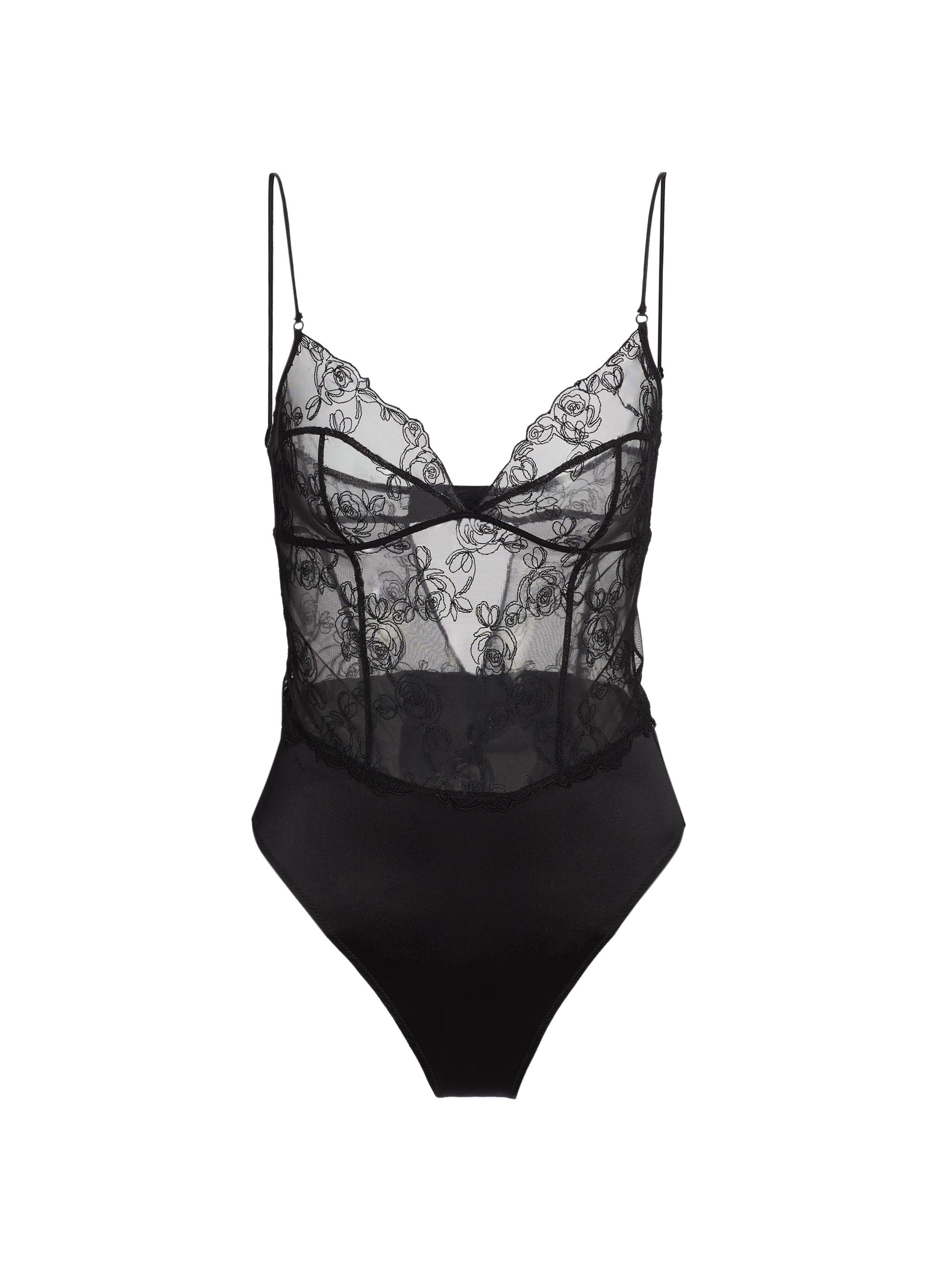 ❗️最終価格❗️TULLE GATHERED BODYSUIT Kiki de Montparnasse Merci Dotted Tulle Bodysuit | Saks Fifth Avenue