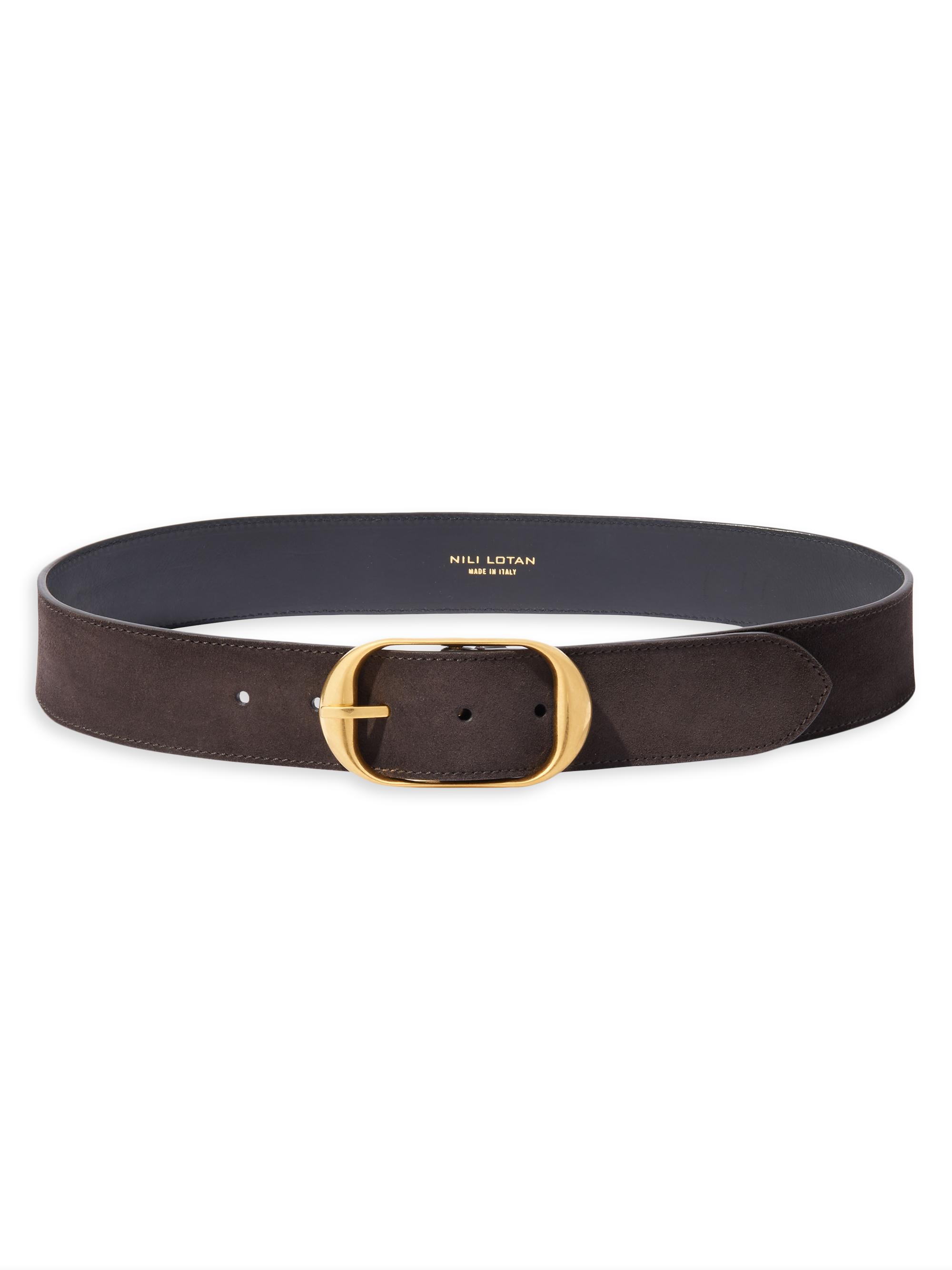 Nili Lotan Women's Nili Suede Belt - Brown