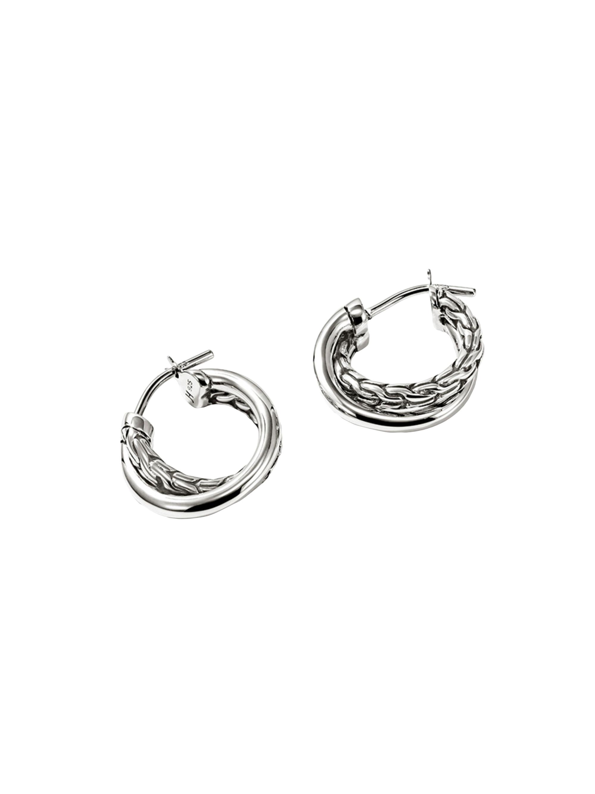 John Hardy Women's JH Essentials Sterling Silver  Crossover Earrings - Silver