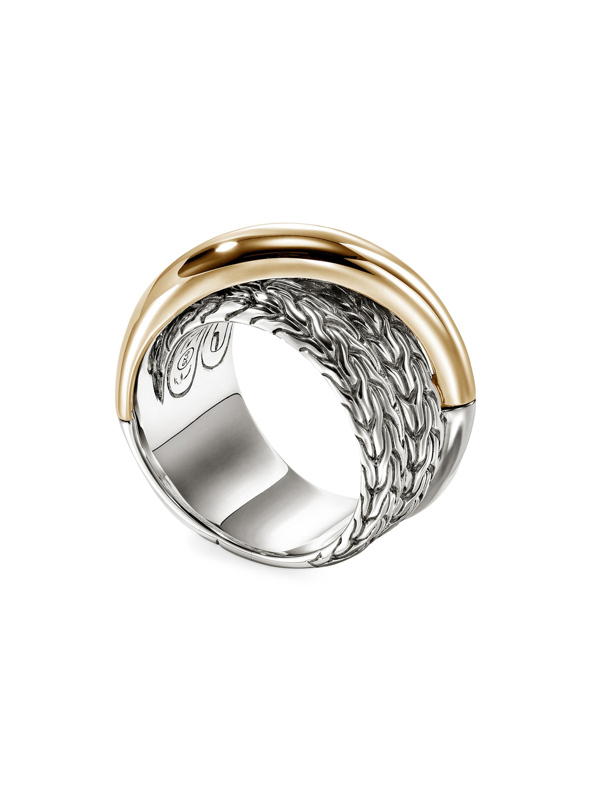 John Hardy JH Essentials Crossover 14K Yellow Gold & Sterling Silver ...