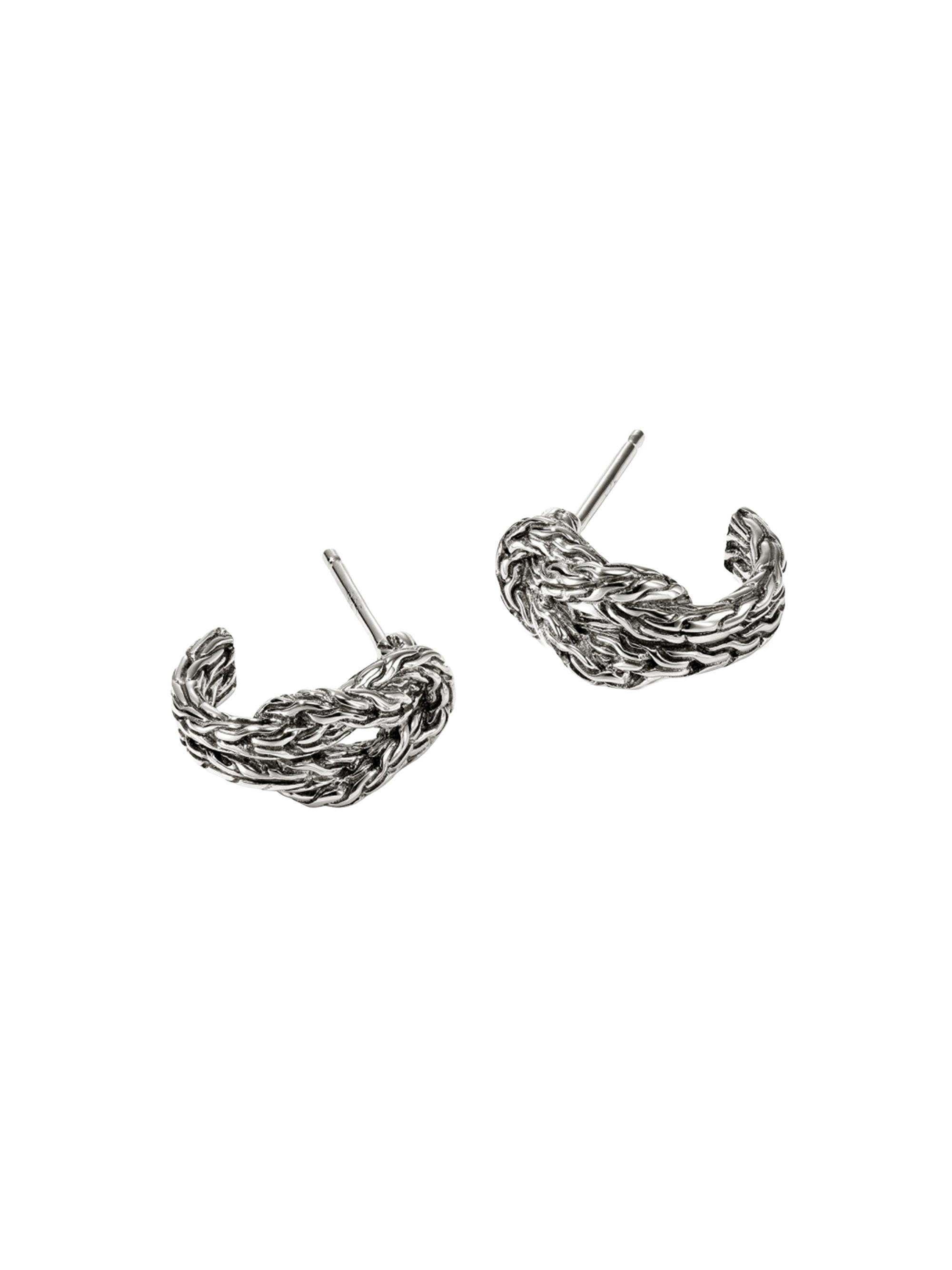 John Hardy Women's Love Knot Sterling Silver Hoop Earrings - Silver
