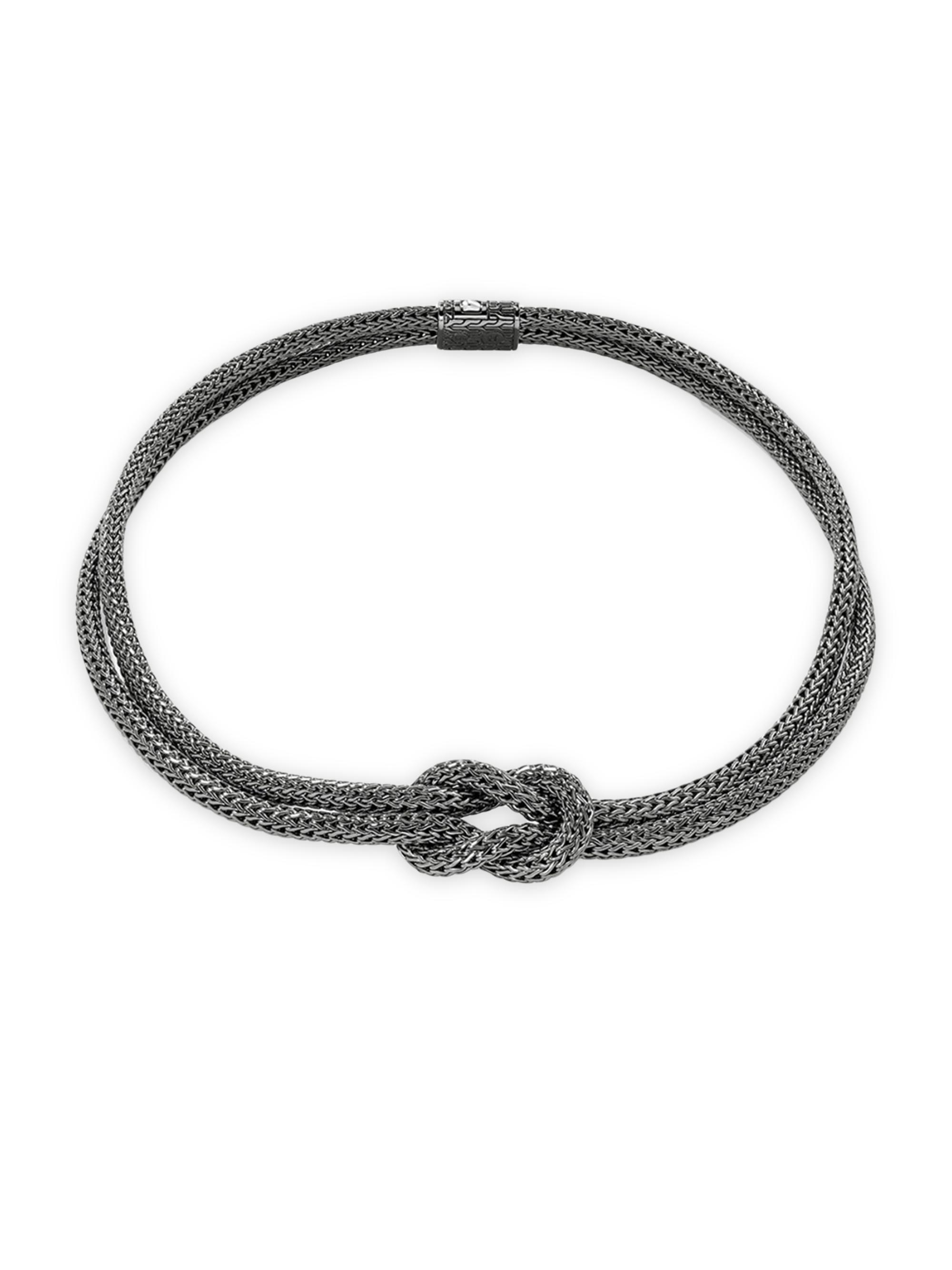 John Hardy Women's Love Knot Sterling Silver & Black Rhodium Necklace - Silver