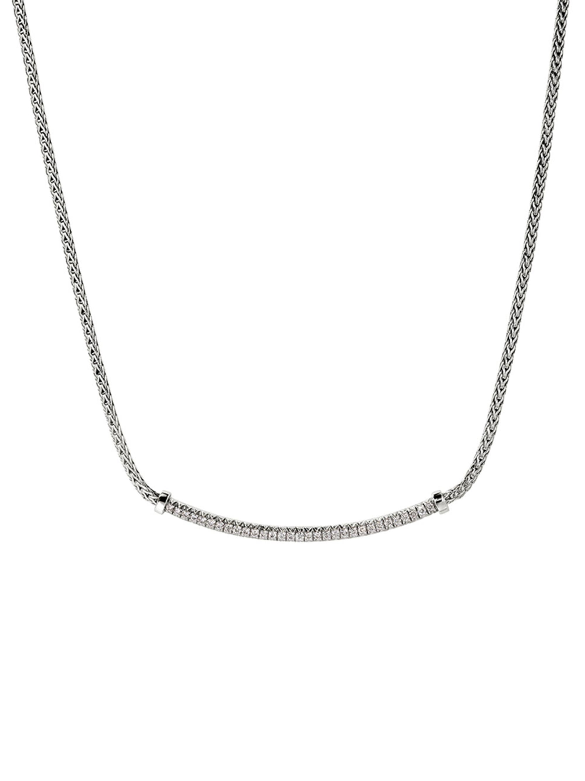 John Hardy Women's JH Essentials Sterling Silver & 0.24 TCW Diamond Pavé Necklace - Silver