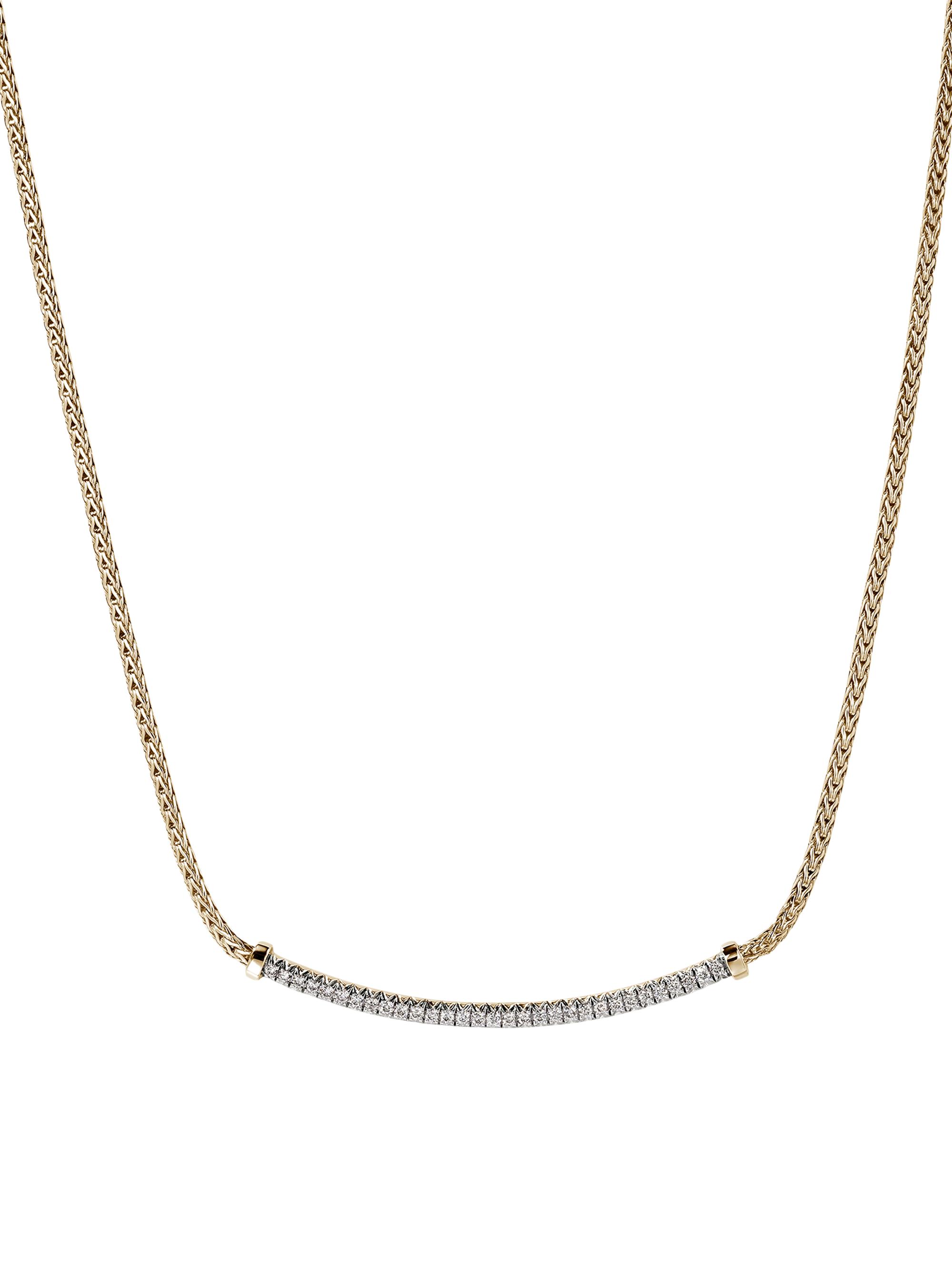 John Hardy Women's JH Essentials Pavé 14K Yellow Gold & 0.24 TCW Diamond Necklace - Yellow Gold