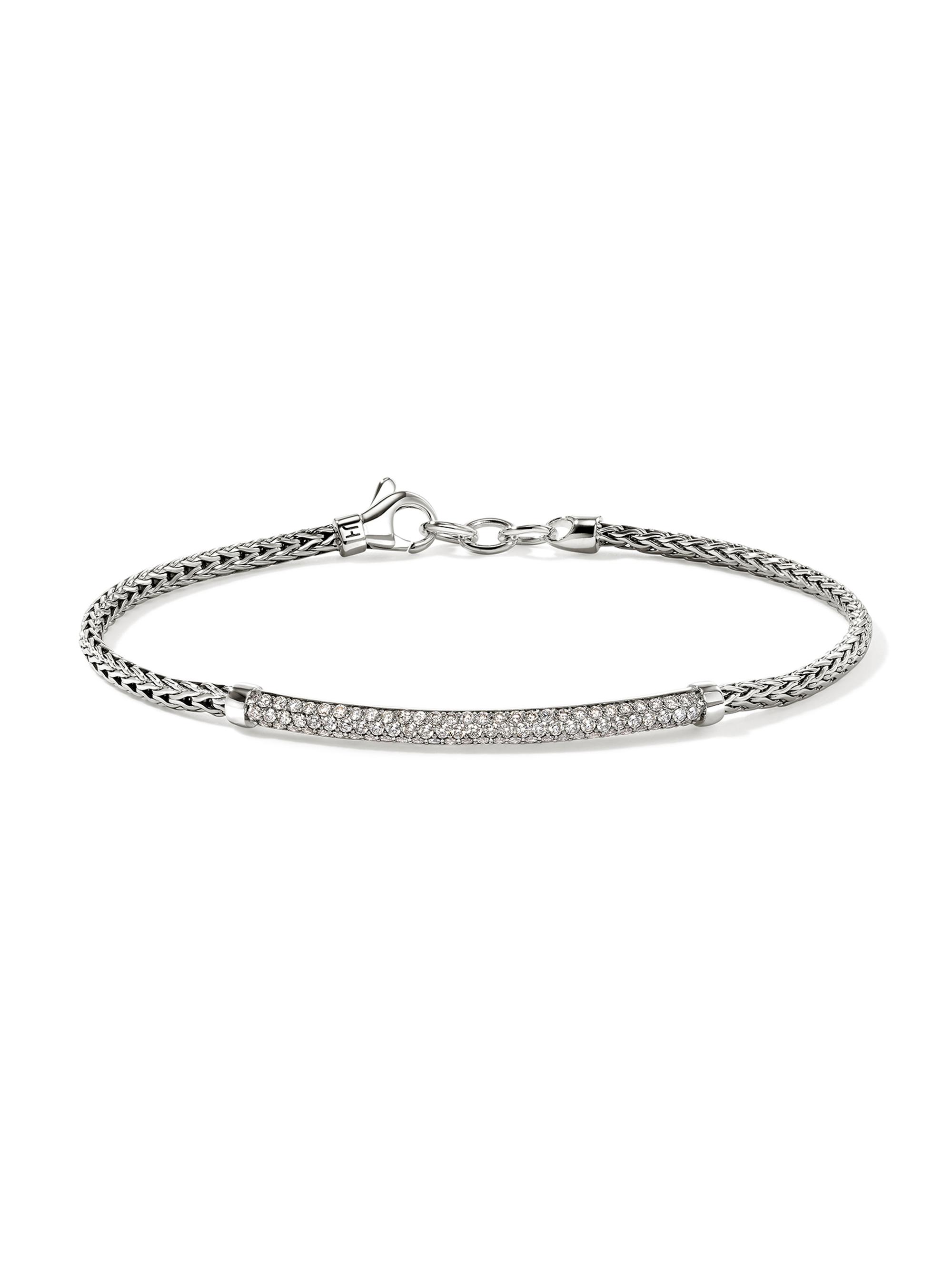 John Hardy Women's JH Essentials Pavé Sterling Silver & 0.68 TCW Diamond Bracelet - Silver