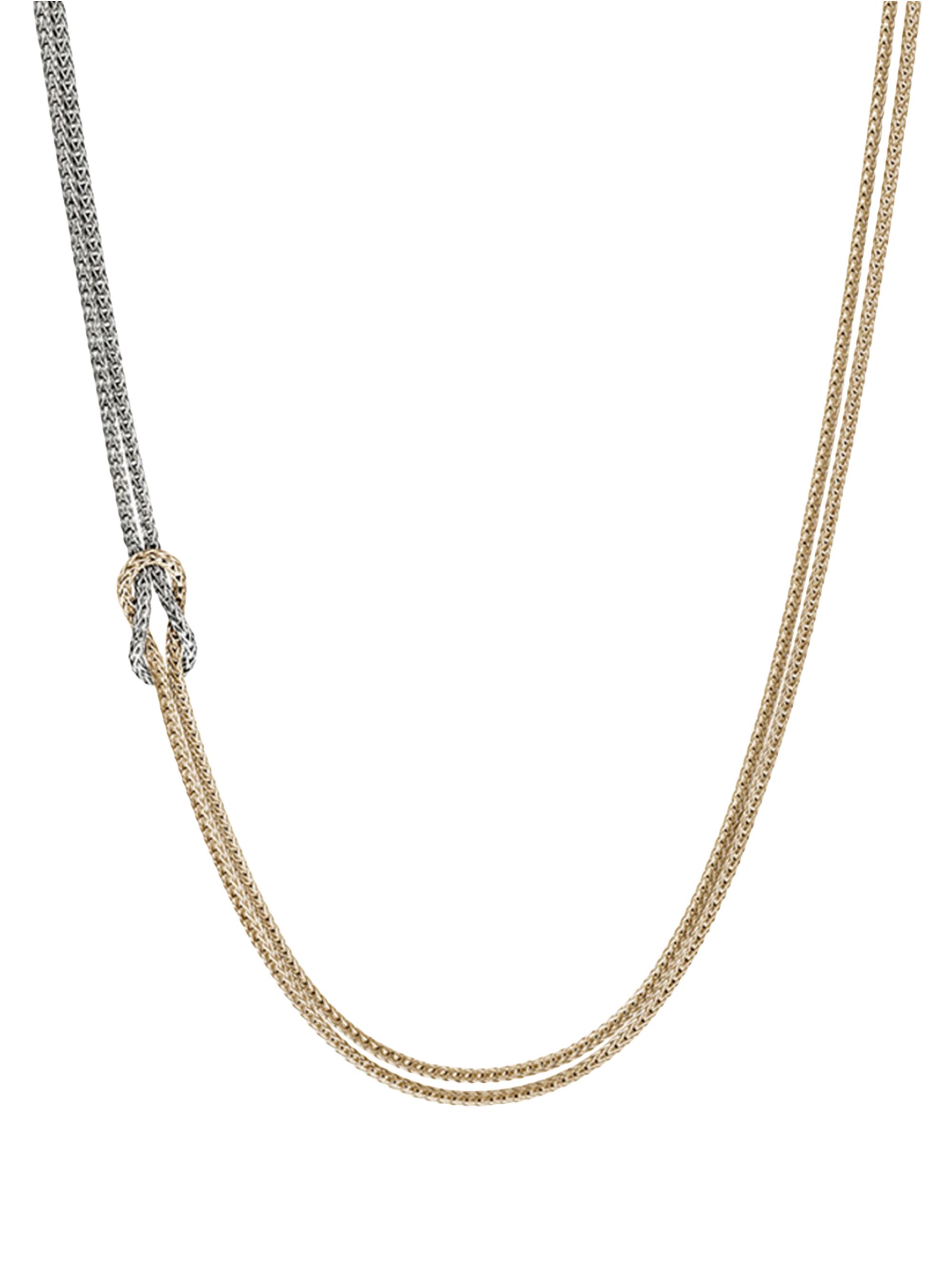 John Hardy Women's Love Knot 14K Yellow Gold & Sterling Silver Necklace - Silver And Yellow Gold