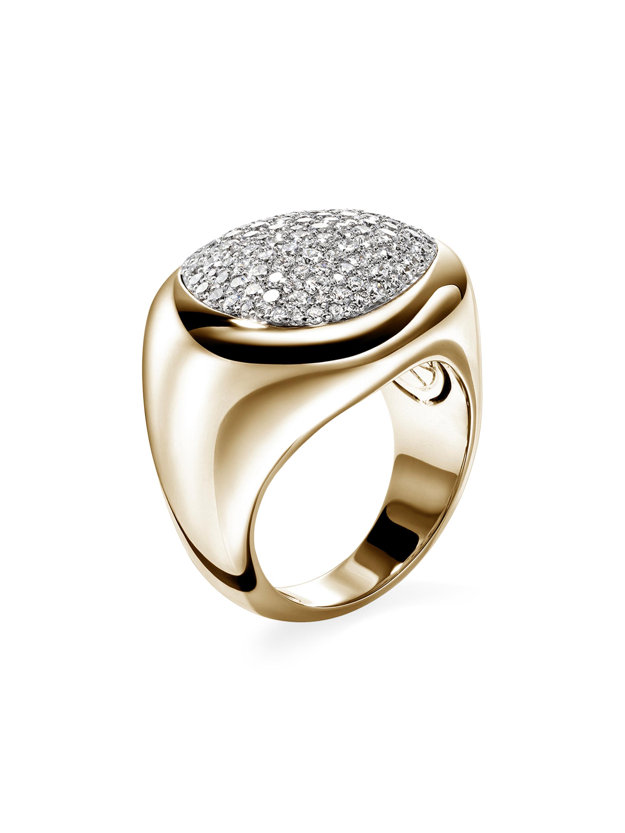 John Hardy Women's Pebble 14K Yellow Gold & 1.6 TCW Diamond Ring - Yellow Gold