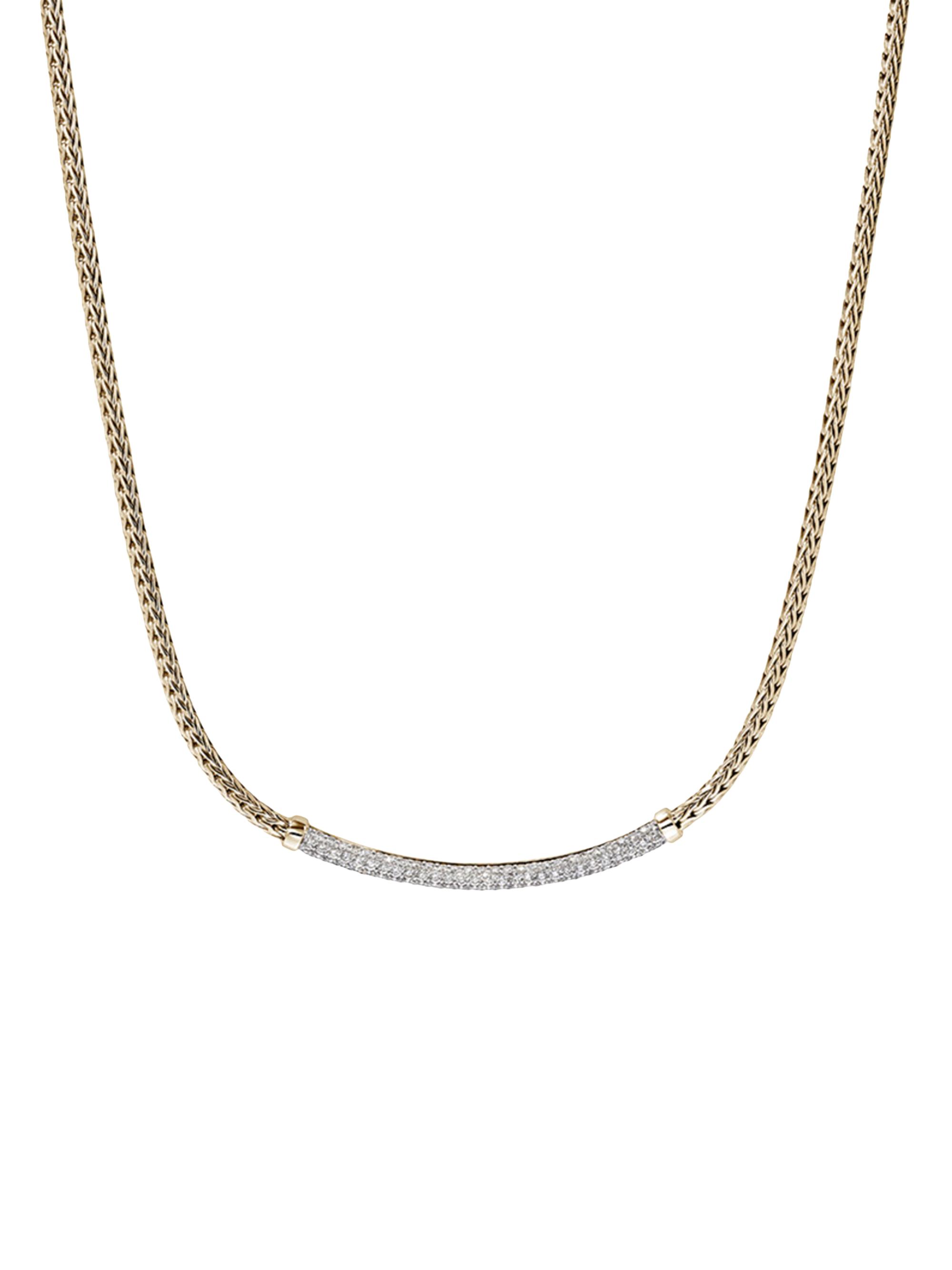 John Hardy Women's JH Essentials 14K Yellow Gold & 0.71 TCW Diamond Pavé Necklace - Yellow Gold