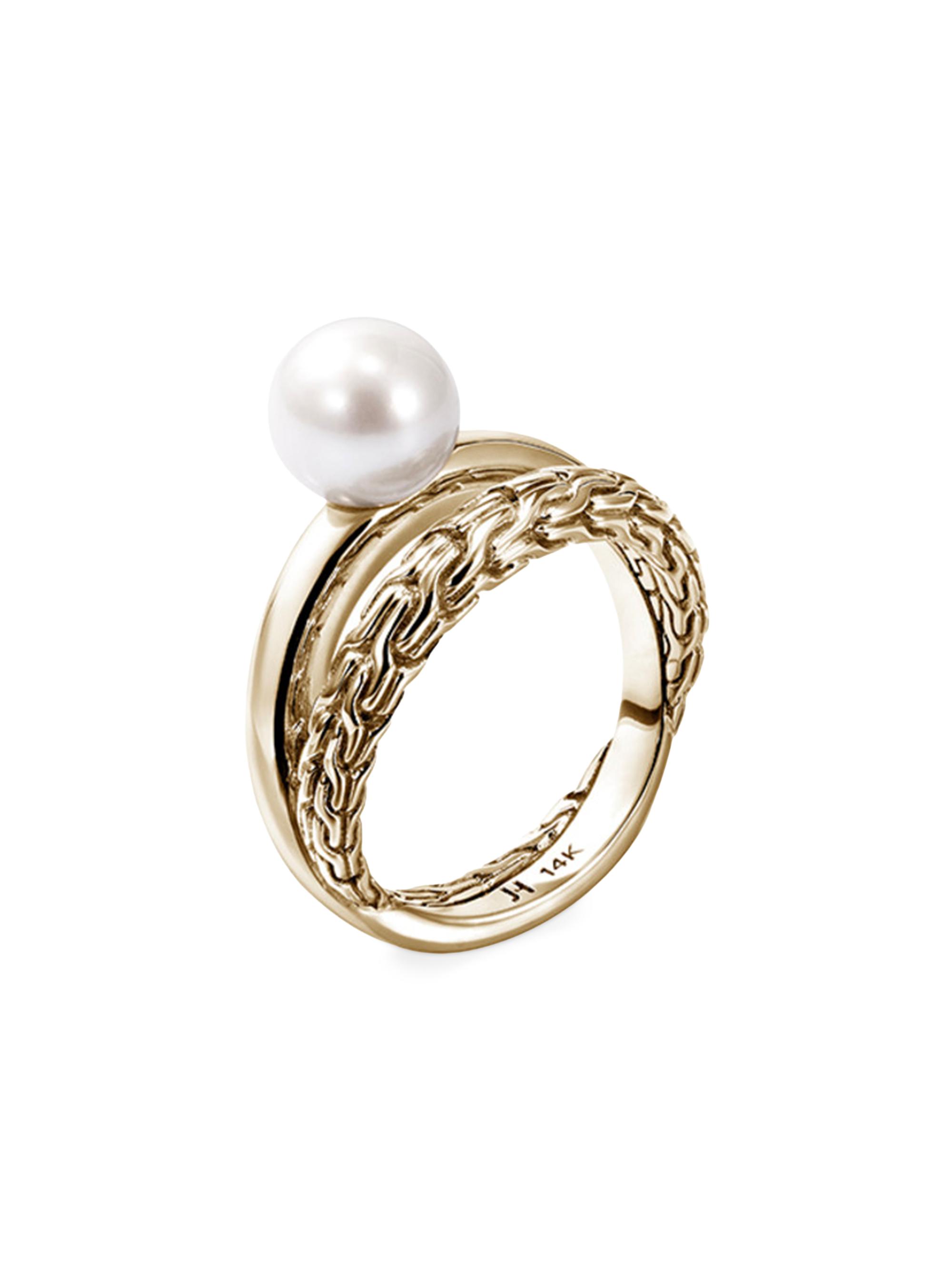 John Hardy Women's JH Essentials 14K Yellow Gold & Cultured Freshwater Pearl Ring - Yellow Gold