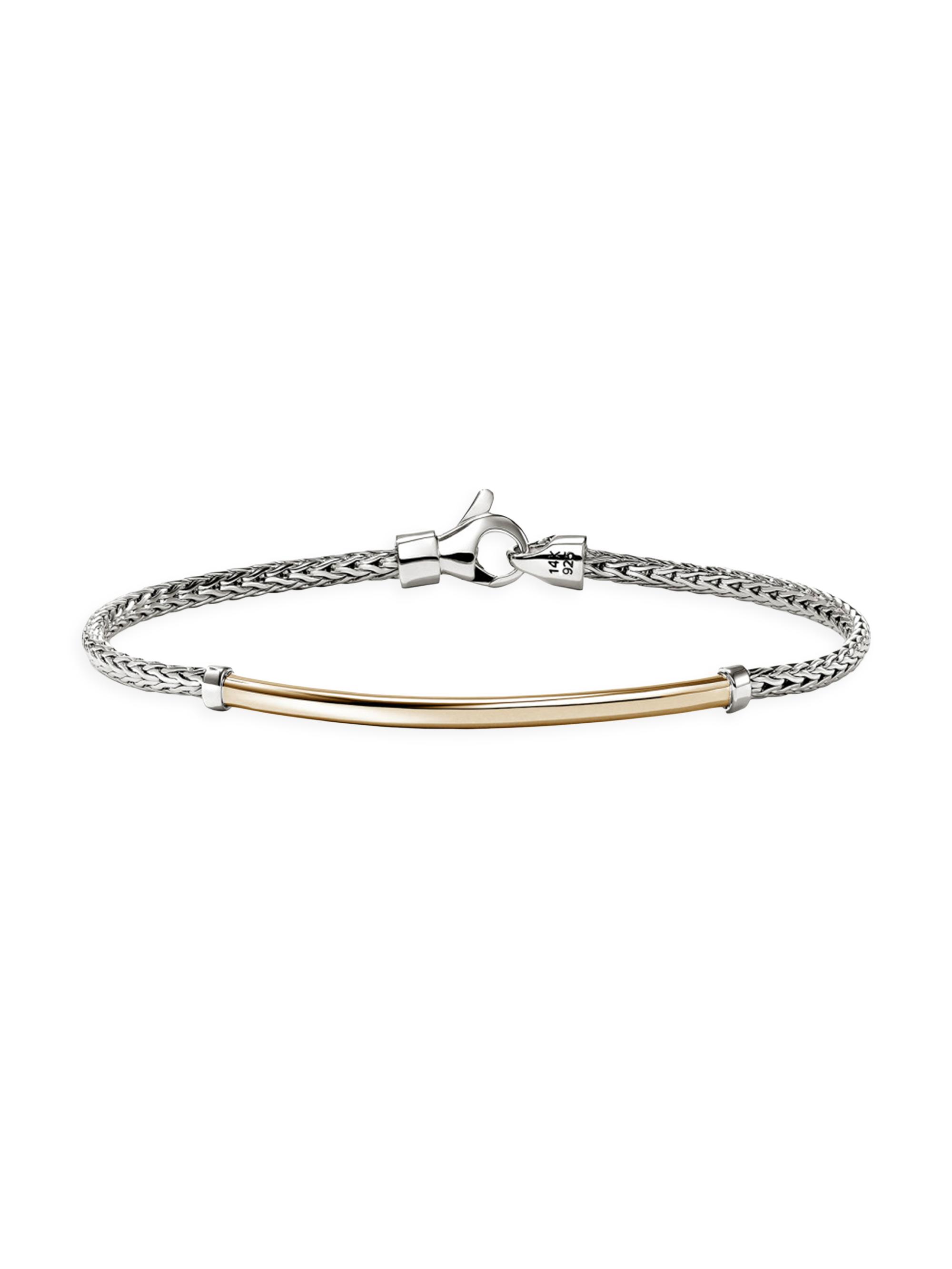John Hardy Women's JH Essentials 14K Yellow Gold & Sterling Silver Bracelet - Silver And Yellow Gold