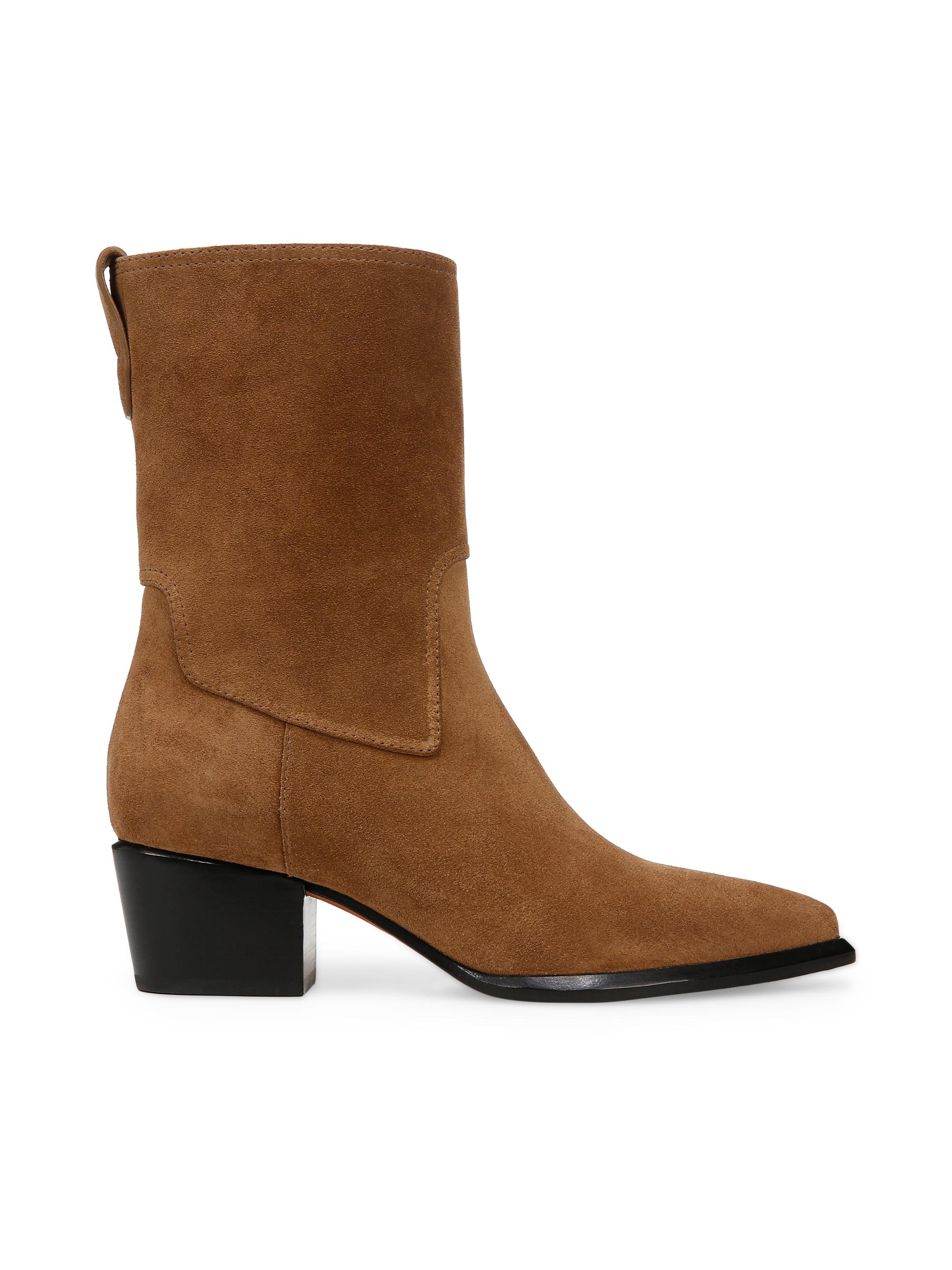 Vince Women's Arlington 50MM Suede Short Booties - Elmwood