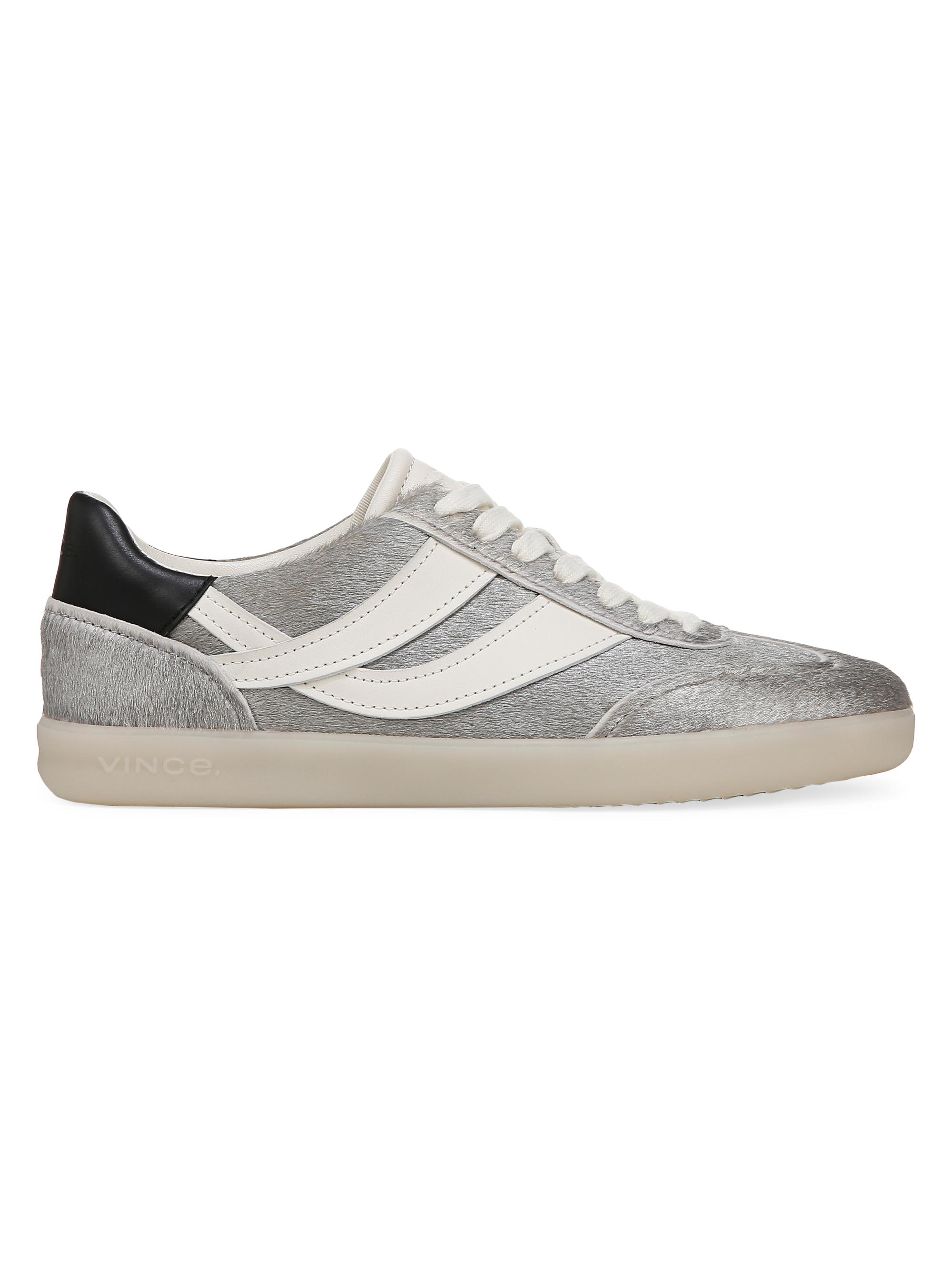 Vince Women's Oasis Leather Low-Top Sneakers - Silver