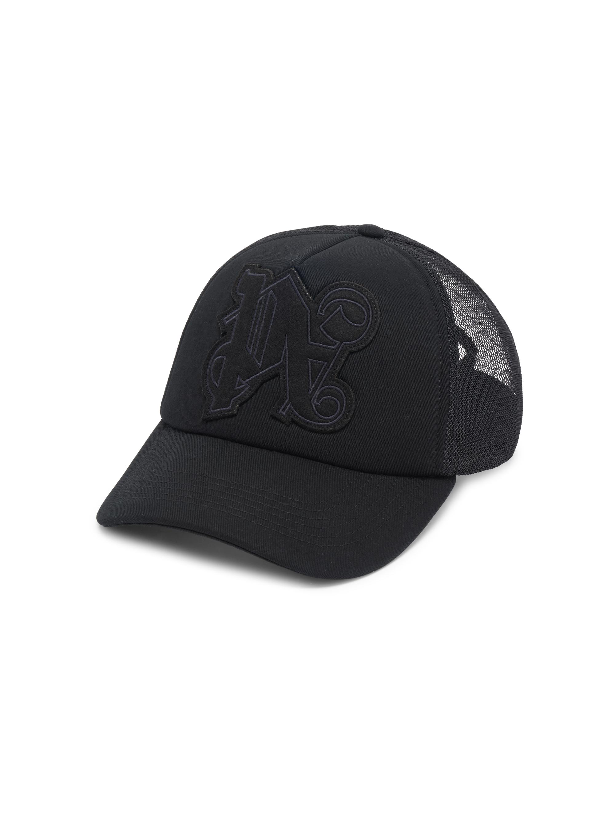 Palm Angels Men's Logo-Embroidered Trucker Hat - Black