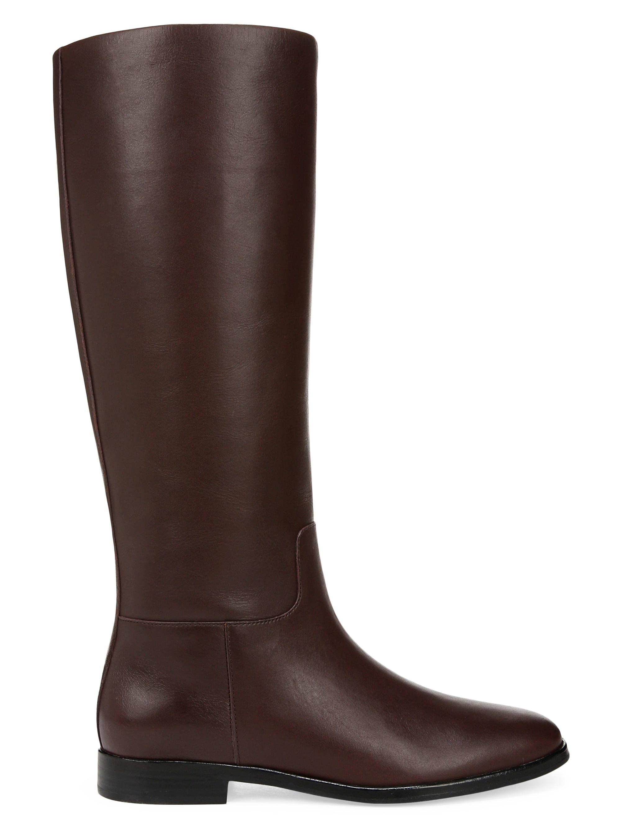 Vince Women's Margaret Wide-Calf Leather Boots - Ganache