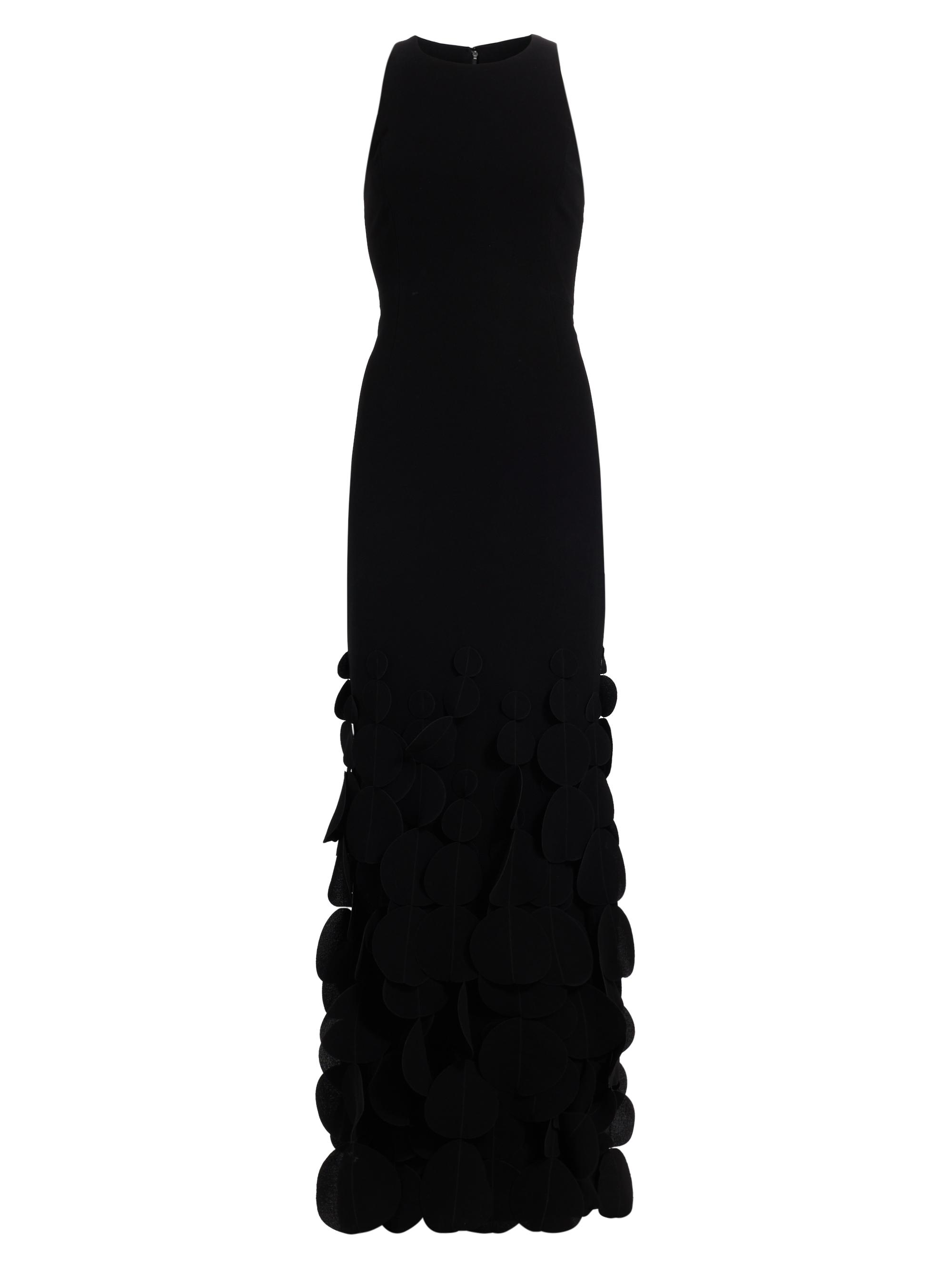 Catherine Regehr Women's Crepe Sleeveless Sheath Gown - Black