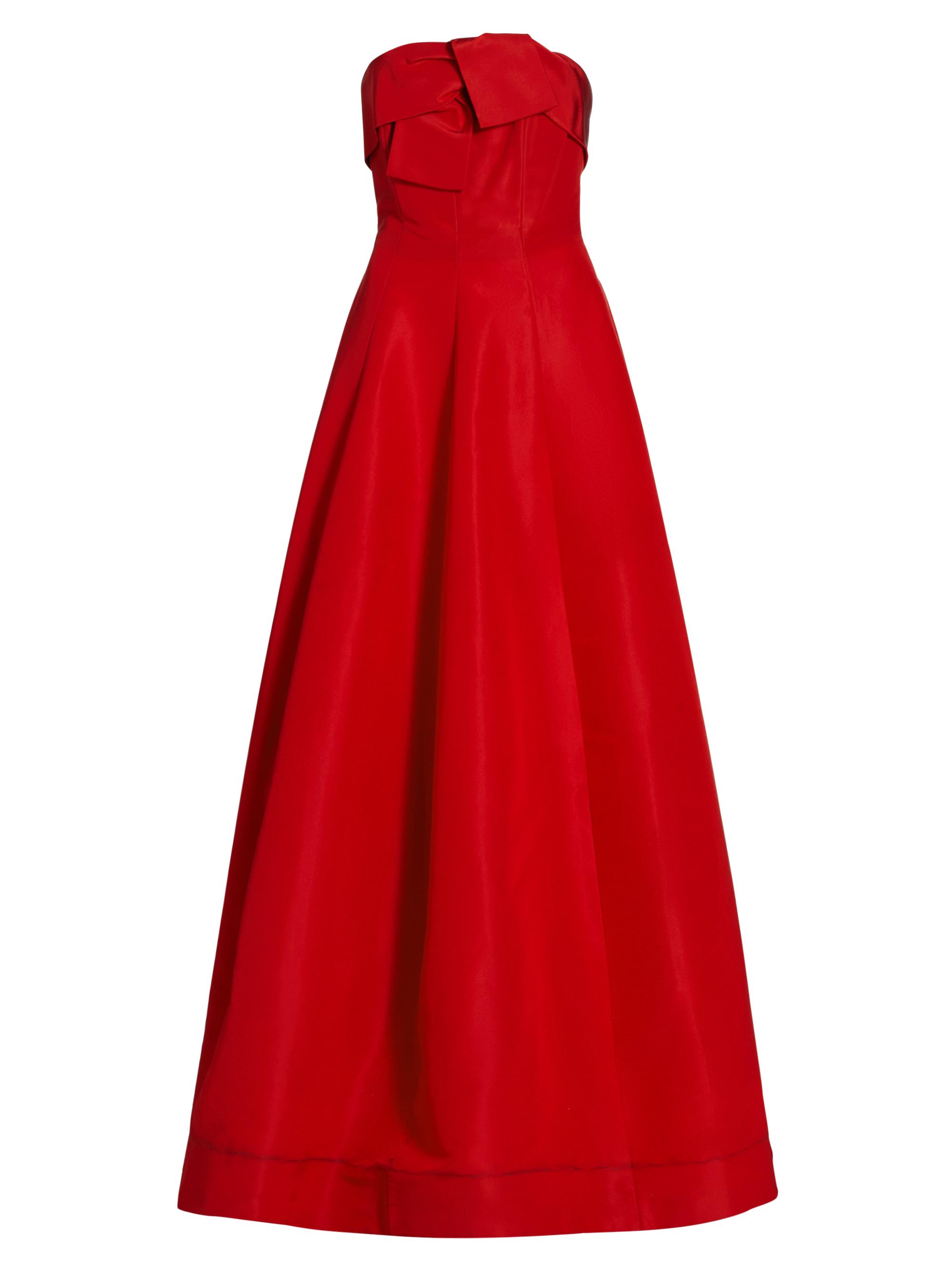 Catherine Regehr Women's Silk Strapless Gown - Cardinal Red