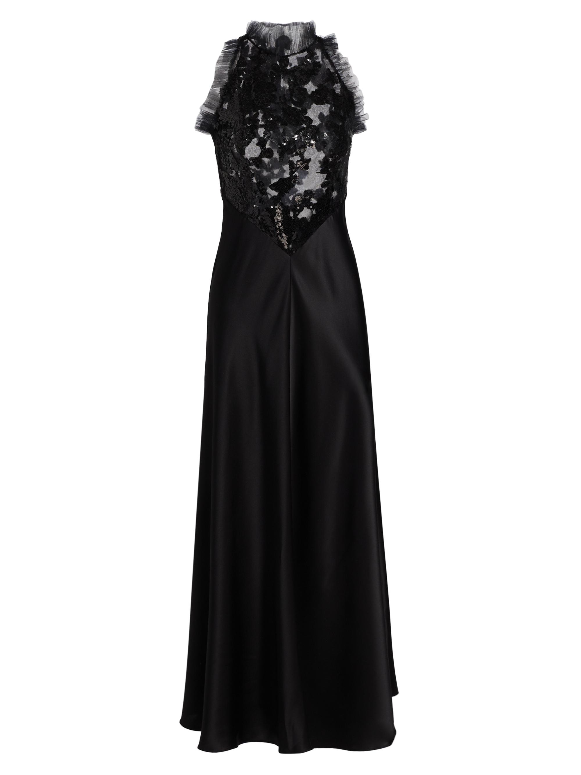 Rodarte Women's Sequined Tulle & Silk-Blend Gown - Black