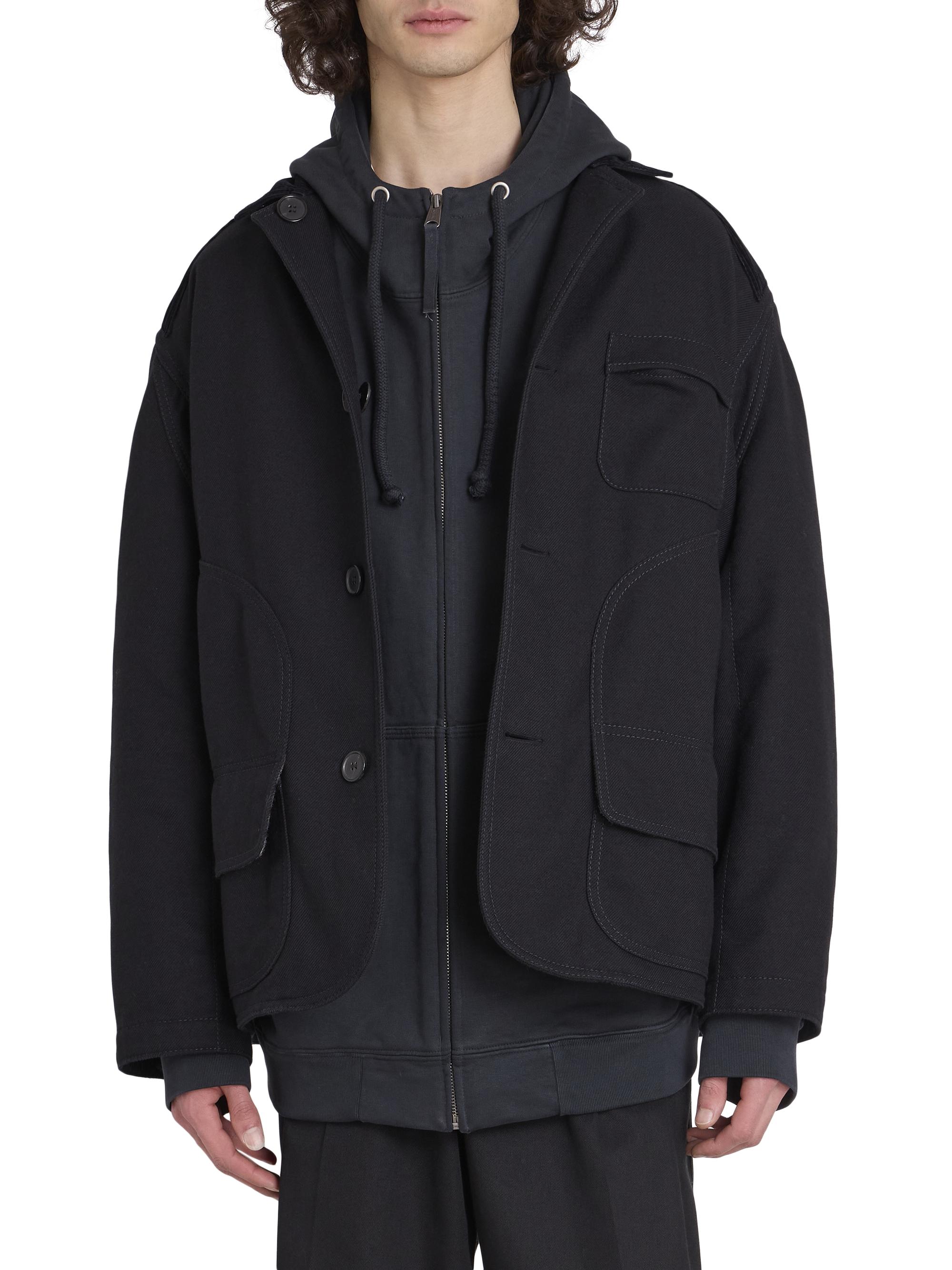 Maison Margiela Wool & Cotton Button-Up Coat | Saks Fifth Avenue