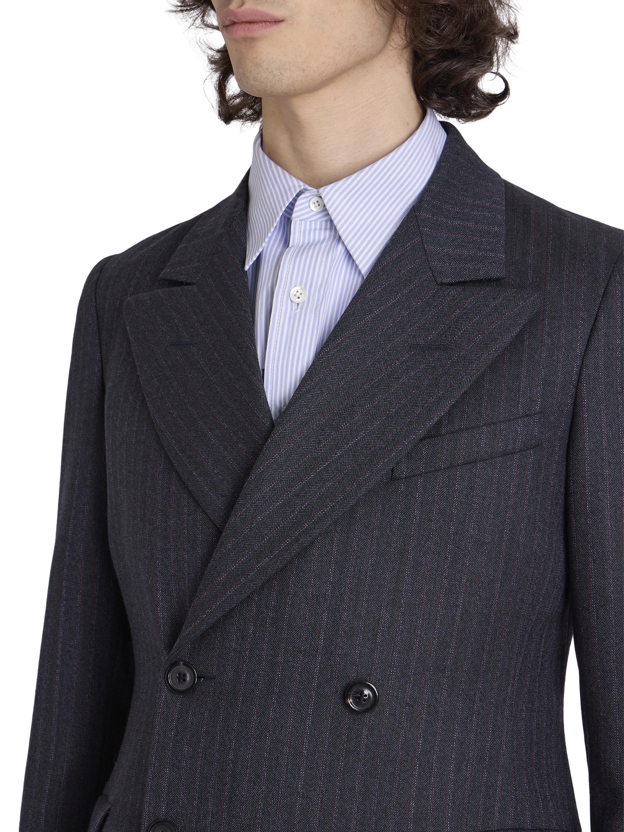 Maison Margiela Pinstripe Wool Double-Breasted Blazer | Saks