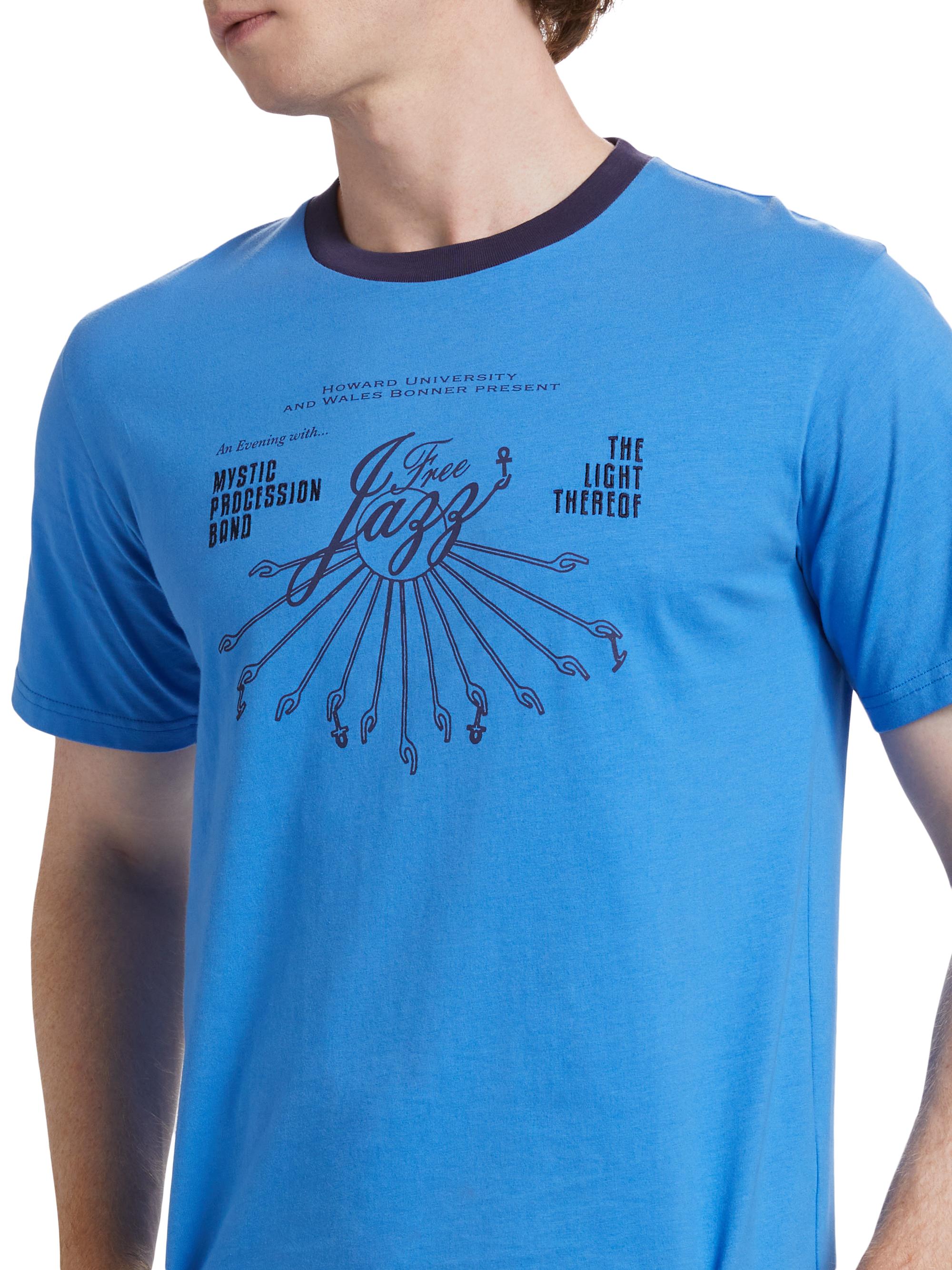 WALES BONNER SATURN T SHIRT / BLUE