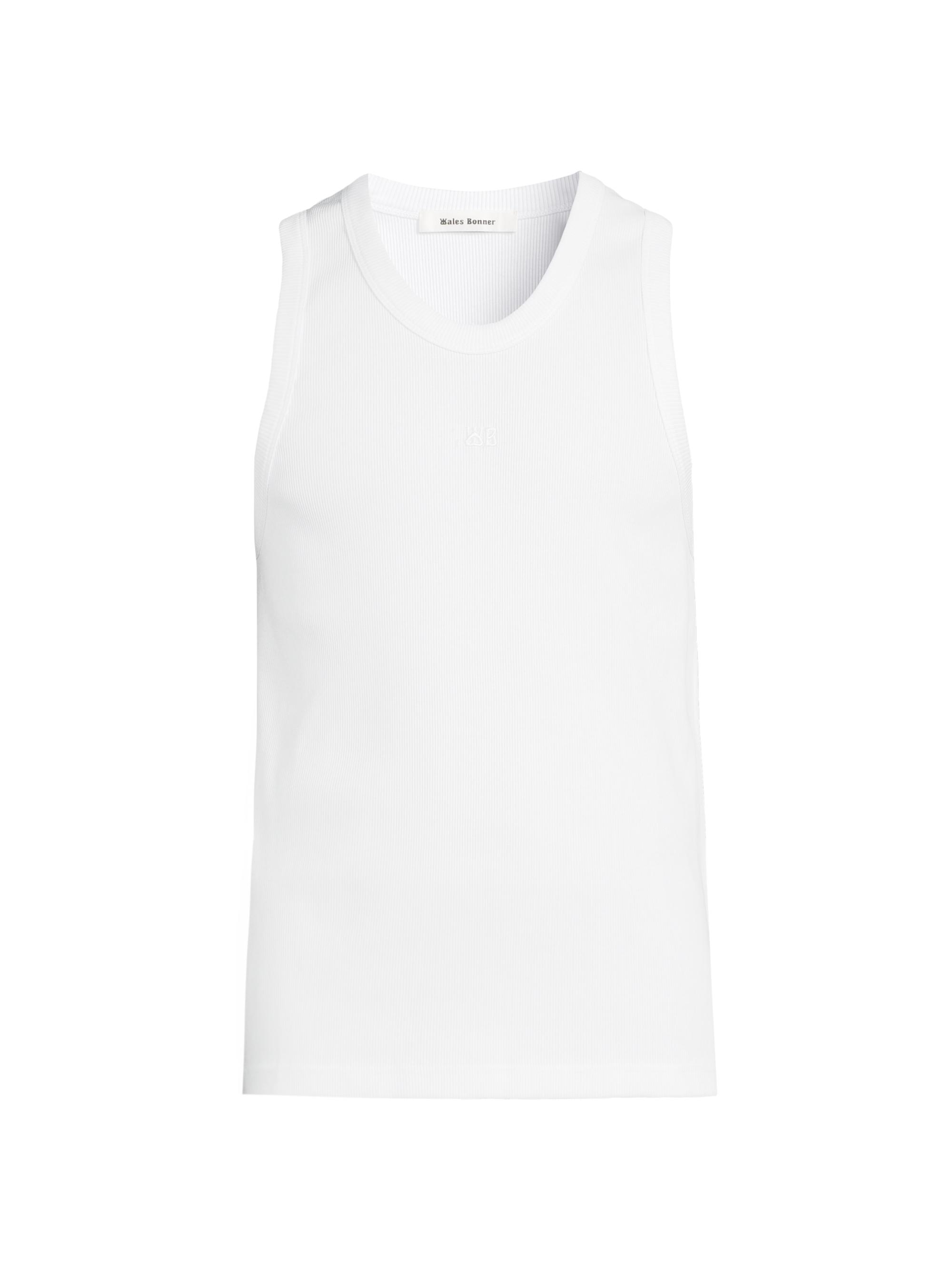 Wales Bonner Men's Record Cotton Tank Top - White