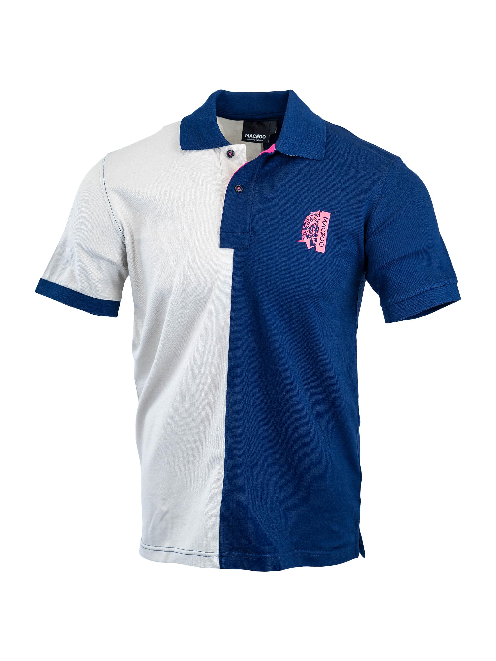 Maceoo Men's Polo Mozartsplit Shirt - Blue White
