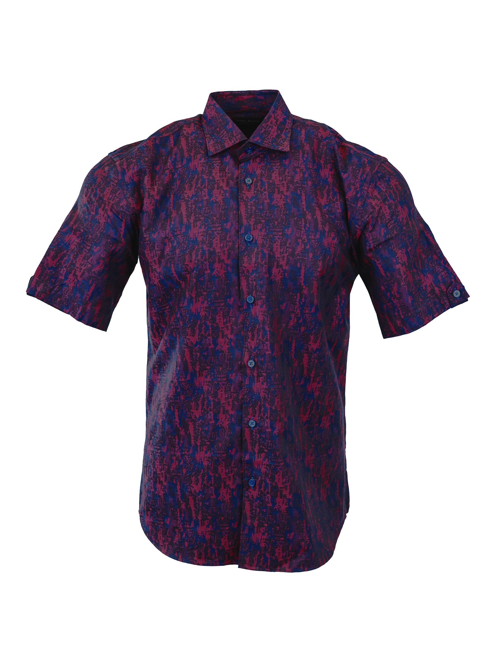 Maceoo Men's Galileo Newcamo Shirt - Red Multi