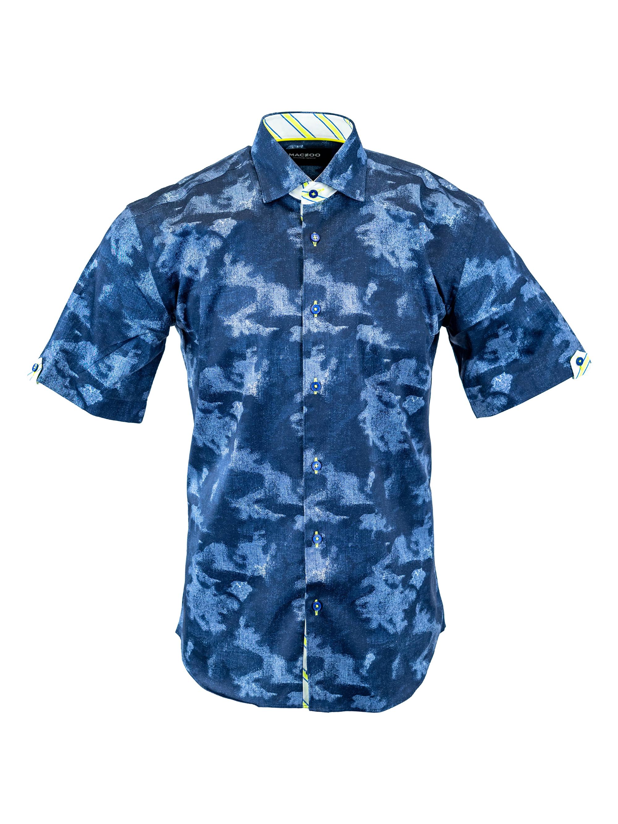 Maceoo Men's Galileo Nightsky Shirt - Blue
