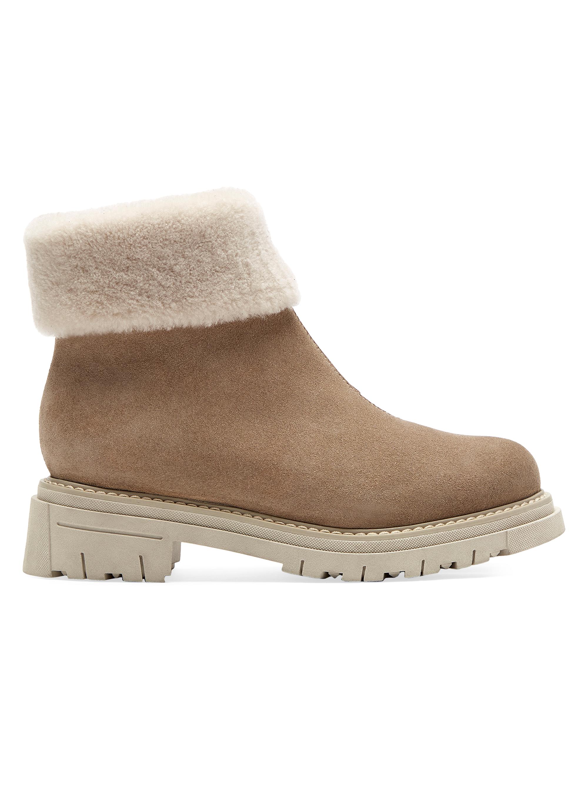La Canadienne Women's Dafna 40MM Shearling-Lined Booties - Biscotti